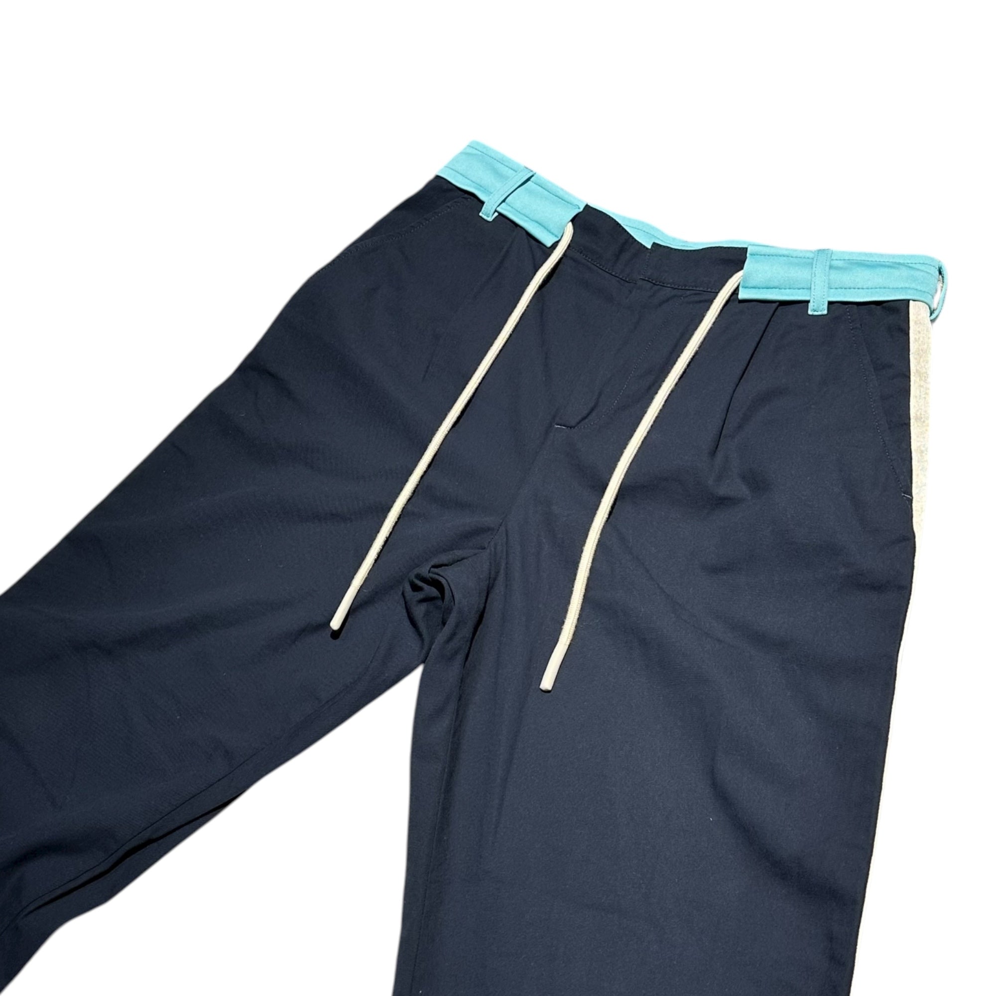 PALM ANGELS(パームエンジェルス) Sideline Straight Slacks サイドライン ストレート スラックス PMCA112S23FAB001 52(XXL程度) ネイビー