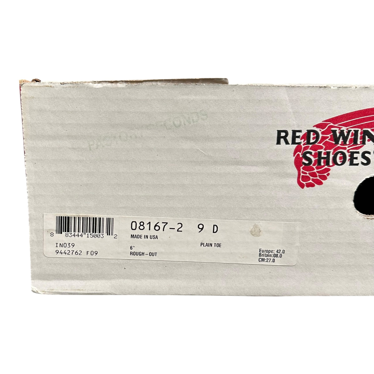 REDWING(レッドウィング) 6-inch Classic Round 6インチ クラシックラウンド スウェード 8167 27cm ホーソーン ワーク ブーツ