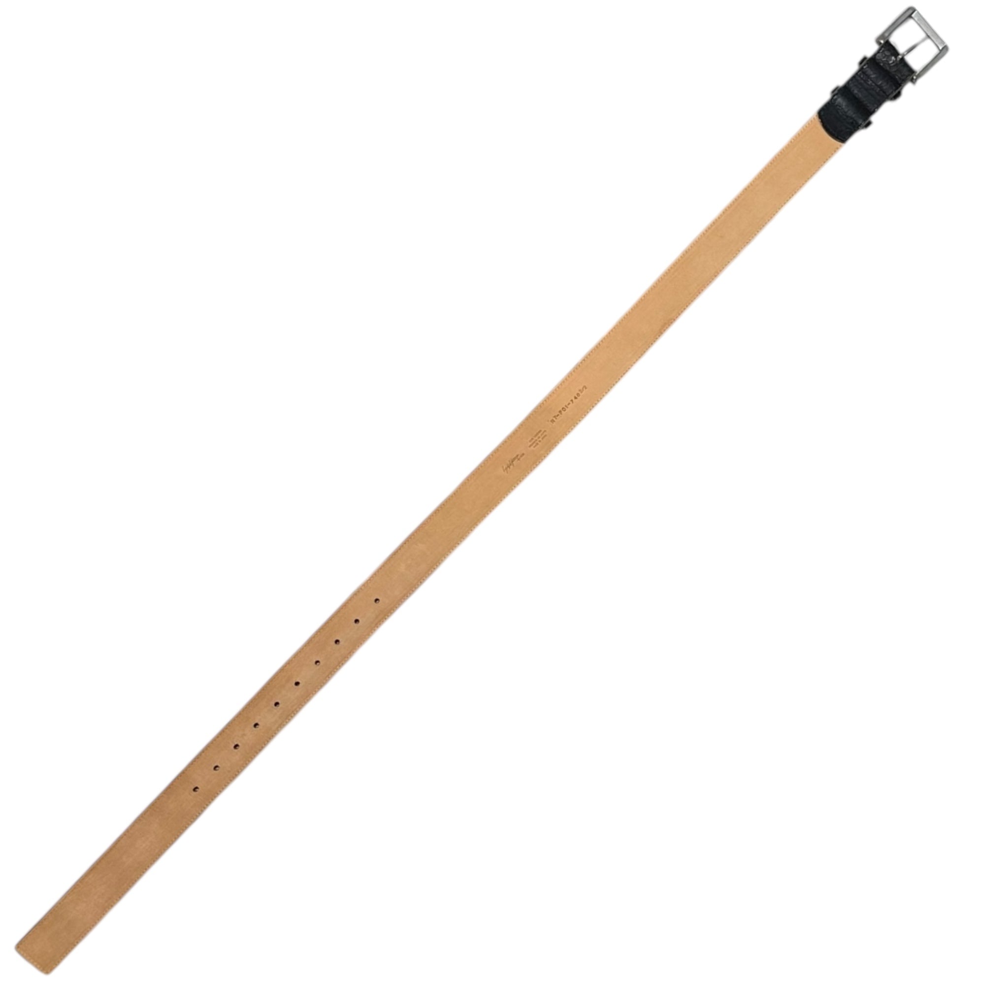 YOHJI YAMAMOTO NOIR(ヨウジヤマモトノアール) Crack-Finished Leather Belt クラック 加工 レザー ベルト NT-FO1-740 ブラック