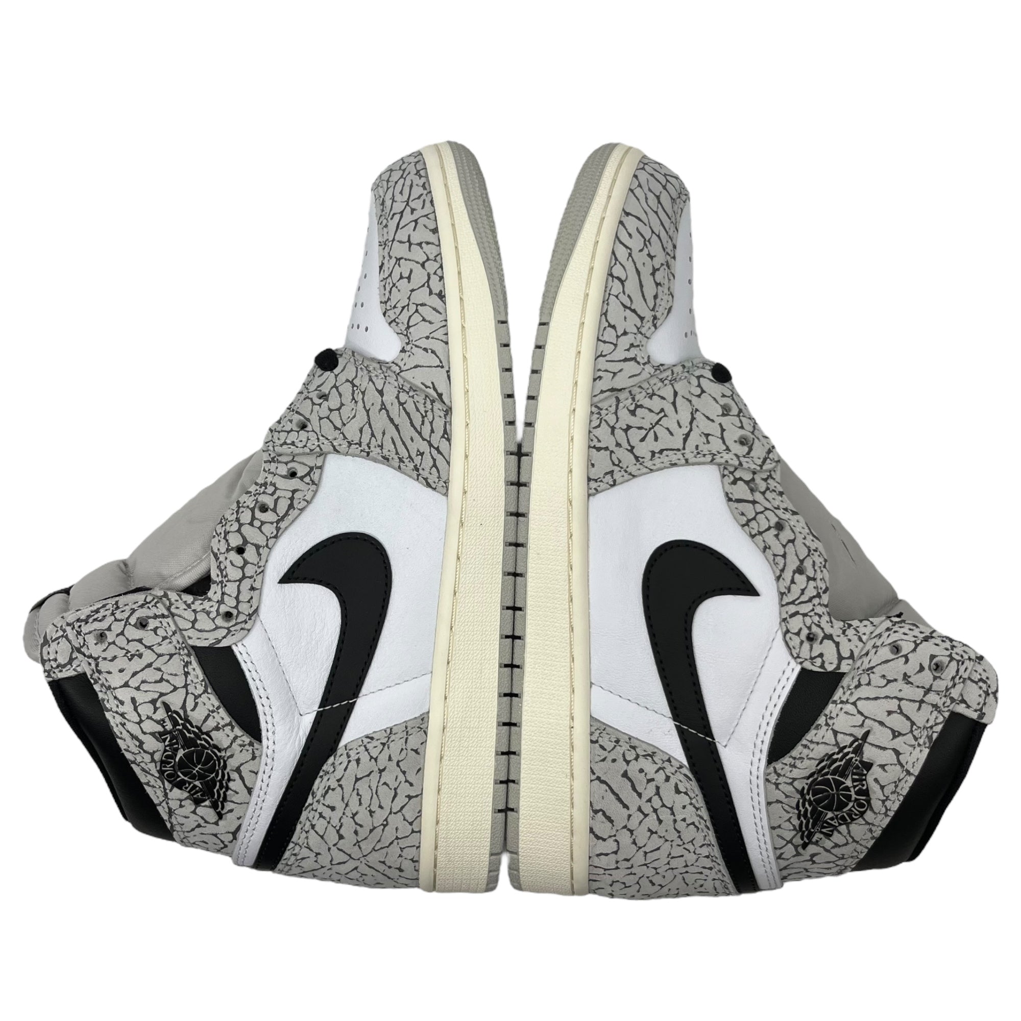 NIKE(ナイキ) Air Jordan 1 High OG "White Cement/Safari" エアジョーダン1 ハイ ホワイト セメント DZ5485-052 27cm ホワイト×グレー 箱付 ハイカット スニーカー