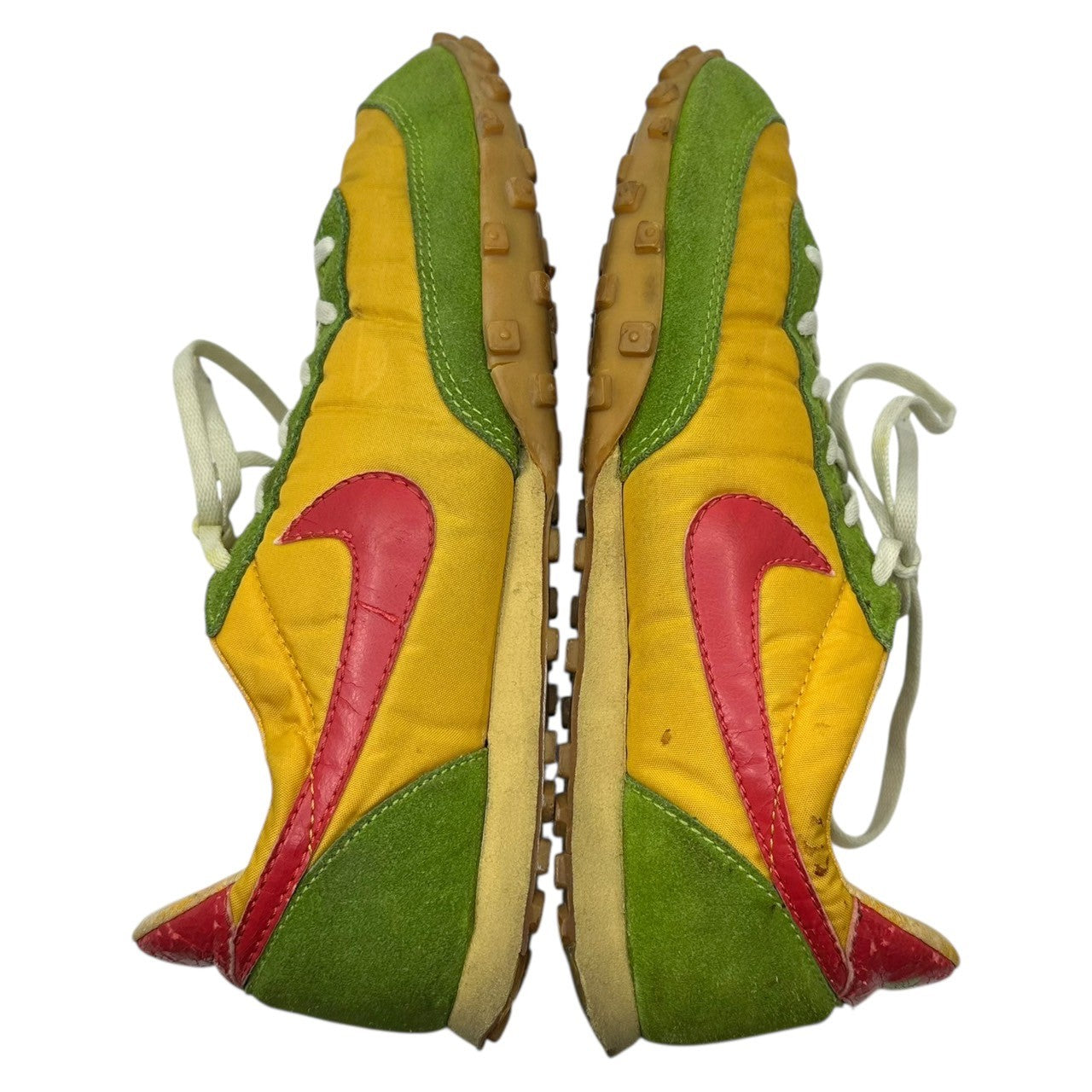 COMME des GARCONS JUNYA WATANABE MAN × NIKE(コムデギャルソンジュンヤワタナベマン × ナイキ) 02SS WAFFLE RACER LOW CUT SNEAKER ワッフルレーサー ローカット スニーカー 306695-761 WI-K112 29cm イエロー×グリーン×レッド ジュンヤマン初期 稀少品 ソール劣化有