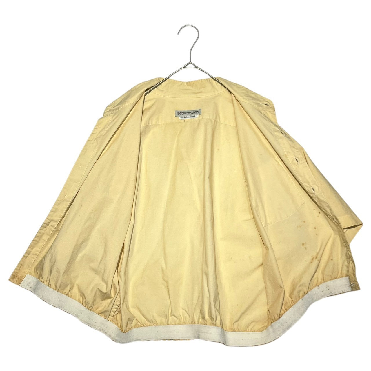 EMPORIO ARMANI(エンポリオアルマーニ) 80~90's vintage stand collar half sleeve jacket ヴィンテージ スタンドカラー ハーフスリーブ ジャケット 48(M) アイボリー