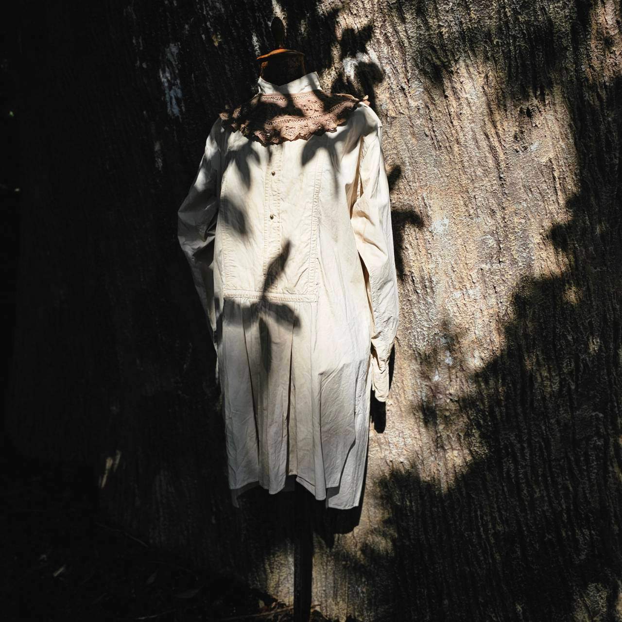 Euro vintage(ヨーロッパヴィンテージ) baten lace mini collar バテンレースのつけ襟 ベージュ