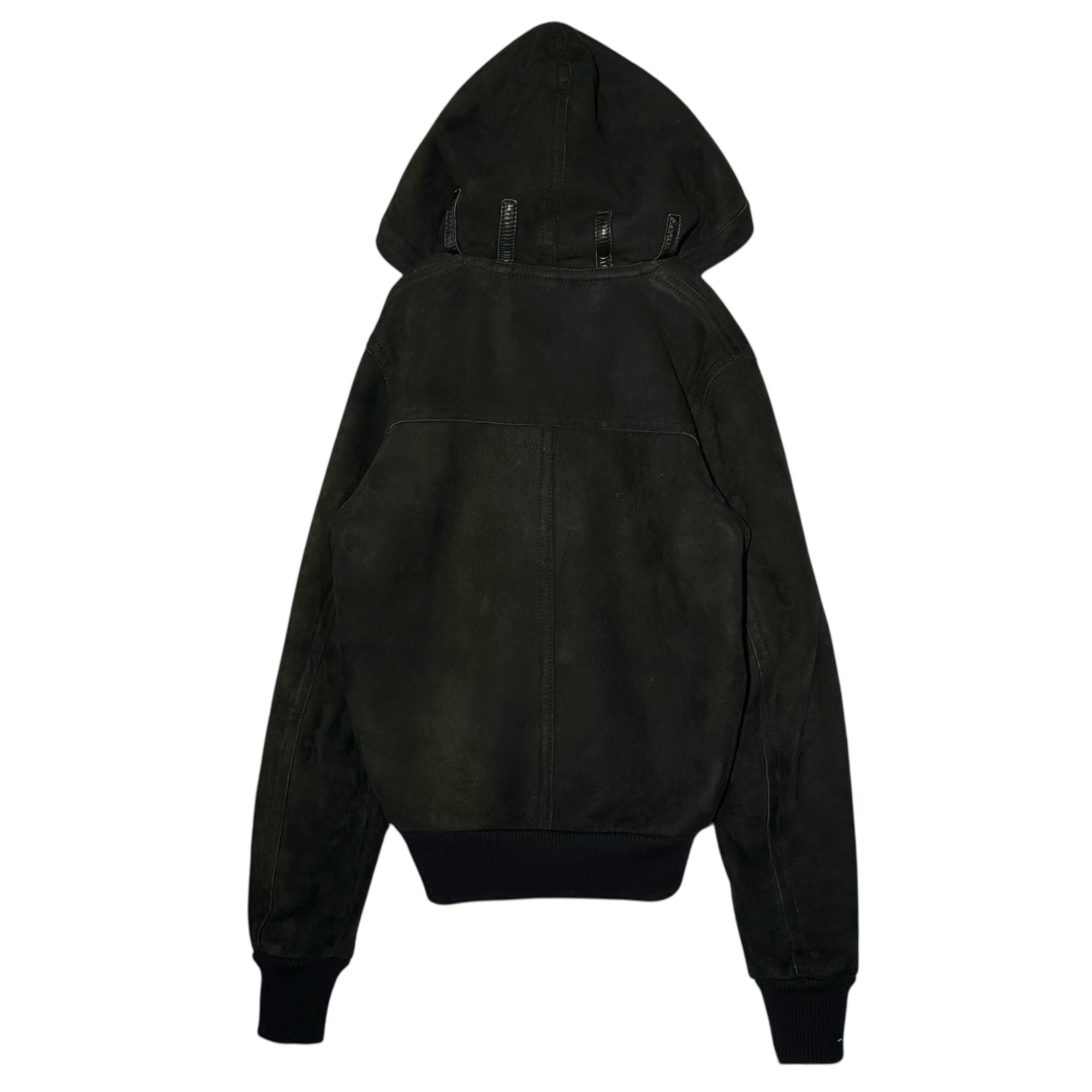 DOLCE&GABBANA(ドルチェ&ガッバーナドルガバ) Mouton Zip-Up Hoodie ムートン ジップ アップ パーカー 表記無(XS程度) ブラック ジャケット