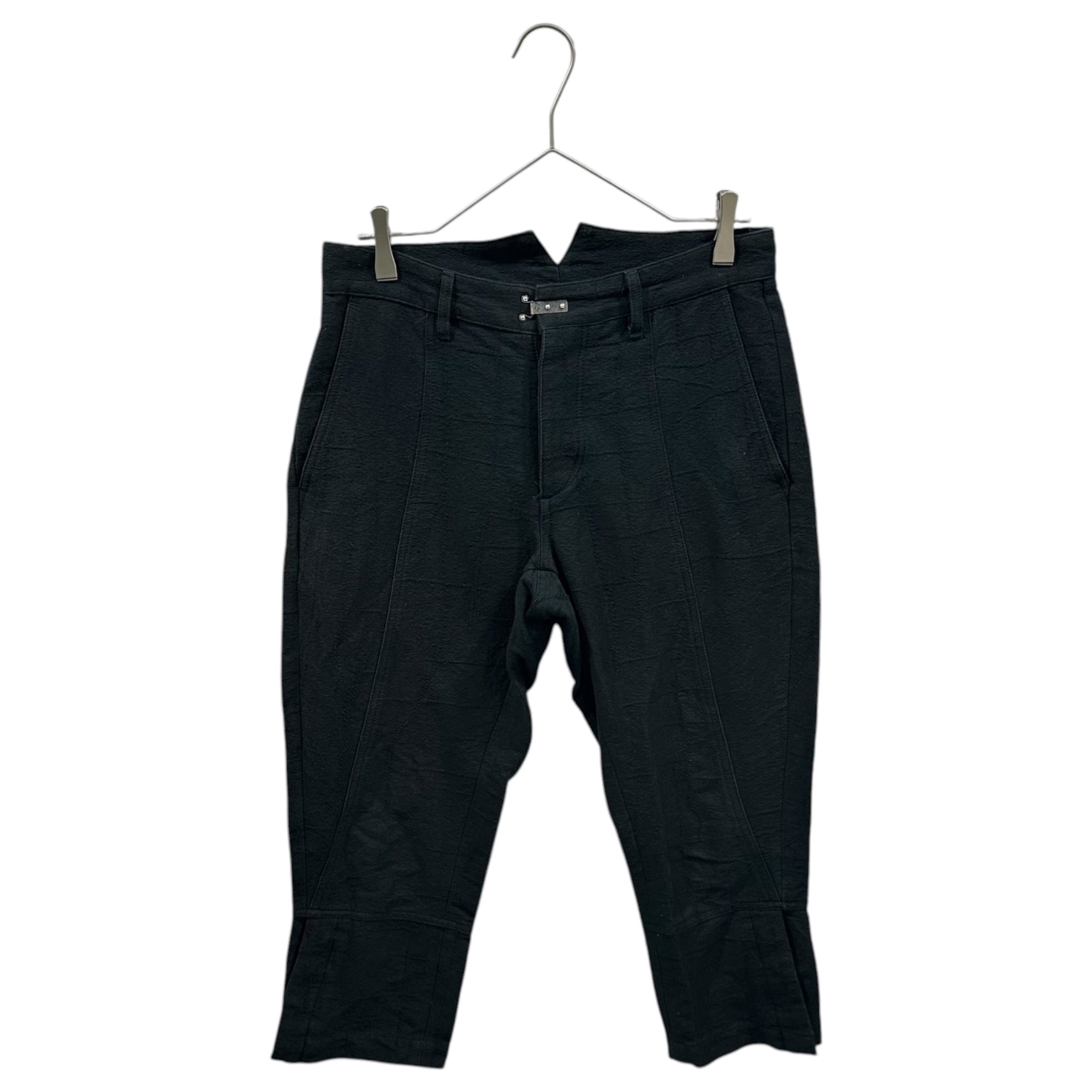 SADDAM TEISSY(サダムテイシー) Jacquard Tapered Cropped Pants ジャガード テーパード クロップド パンツ ST107-0058S 1(S程度) ブラック