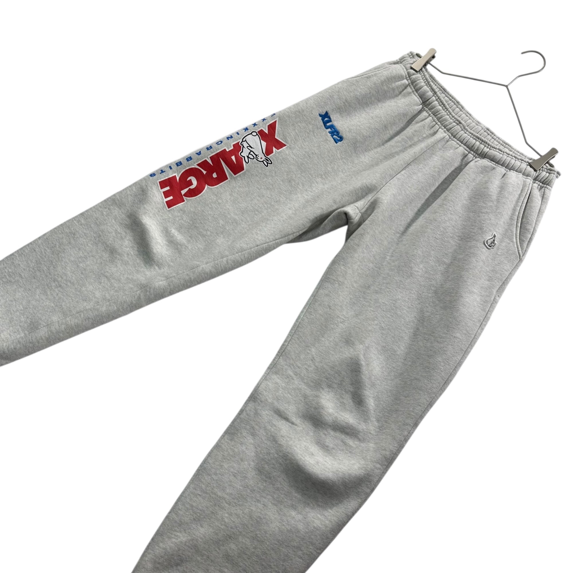 #FR2×X-LARGE(エフアールツー×エクストララージ) W-name Logo Sweatpants 裏起毛 スウェット パンツ FRP182 M ライトグレー