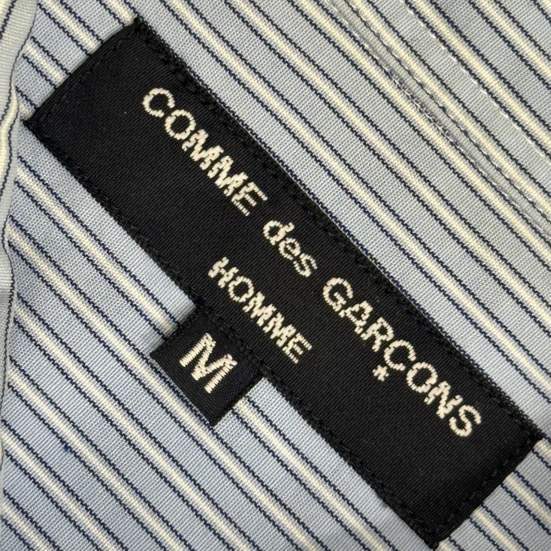 COMME des GARCONS HOMME(コムデギャルソンオム) 2012SS Striped Button-Down Shirt ストライプ ボタンダウン シャツ HI-B018 M ブルー AD2011