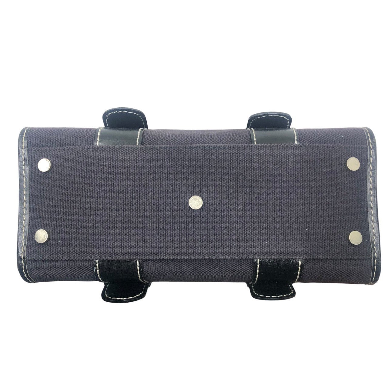 BURBERRY BLUE LABEL(バーバリーブルーレーベル) サイド ノバチェック キャンバス レザー ハンド バッグ ZA440-635-09 ネイビー×ブラック×ベージュ トート 鞄