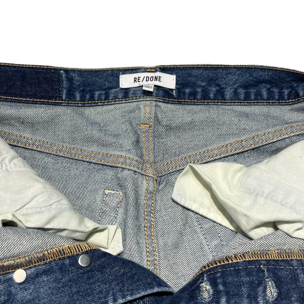 Re/Done(リダン) Washed straight denim pants ウォッシュド加工 ストレート デニム パンツ 1669-343-2980 W25 インディゴ ユナイテッドアローズ取扱