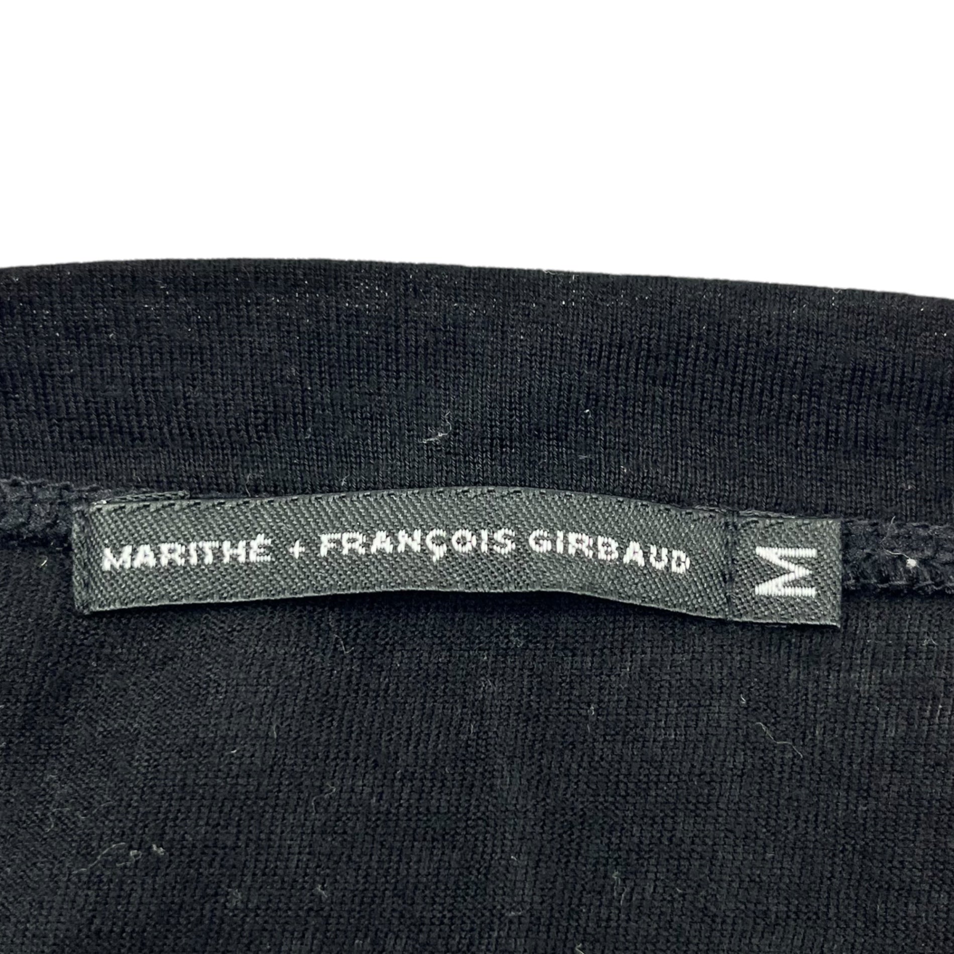 MARITHE FRANCOIS GIRBAUD(マリテフランソワジルボー) 00's Side Line Patchwork Long Sleeve Cut and Sewn 00年代 サイド ライン パッチワーク 長袖 カットソー M7-6637 M ブラック×レッド