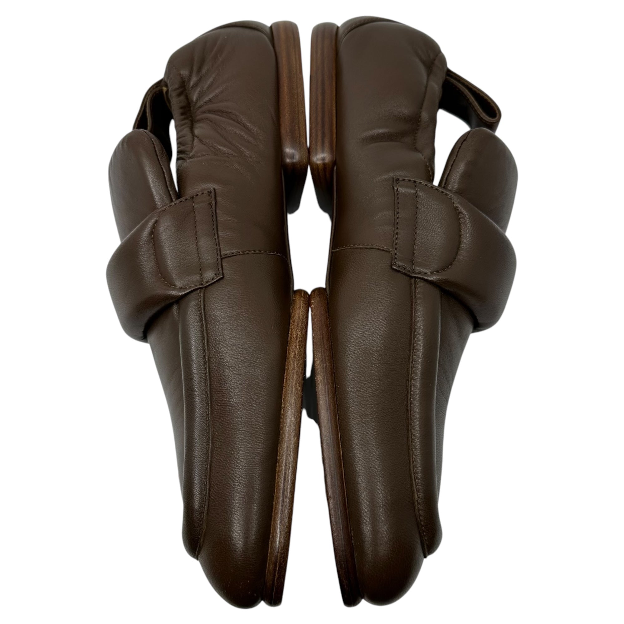 DRIES VAN NOTEN(ドリスヴァンノッテン) 22AW Patted leather loafers パテッド レザー クスエア トゥ ローファー DU083 39(24.5cm~25cm程度) ブラウン レザー シューズ