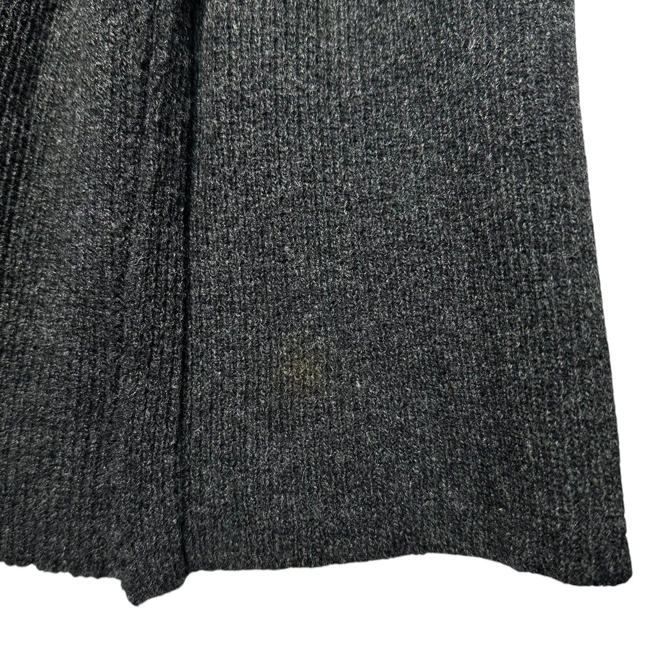 COMME des GARCONS(コムデギャルソン) 02AW Vintage Pants style design wool nylon open cut long flared skirt パンツ風 デザイン ウール ナイロン 切りっ放し ロング フレア スカート GG-S049 M グレー AD2002