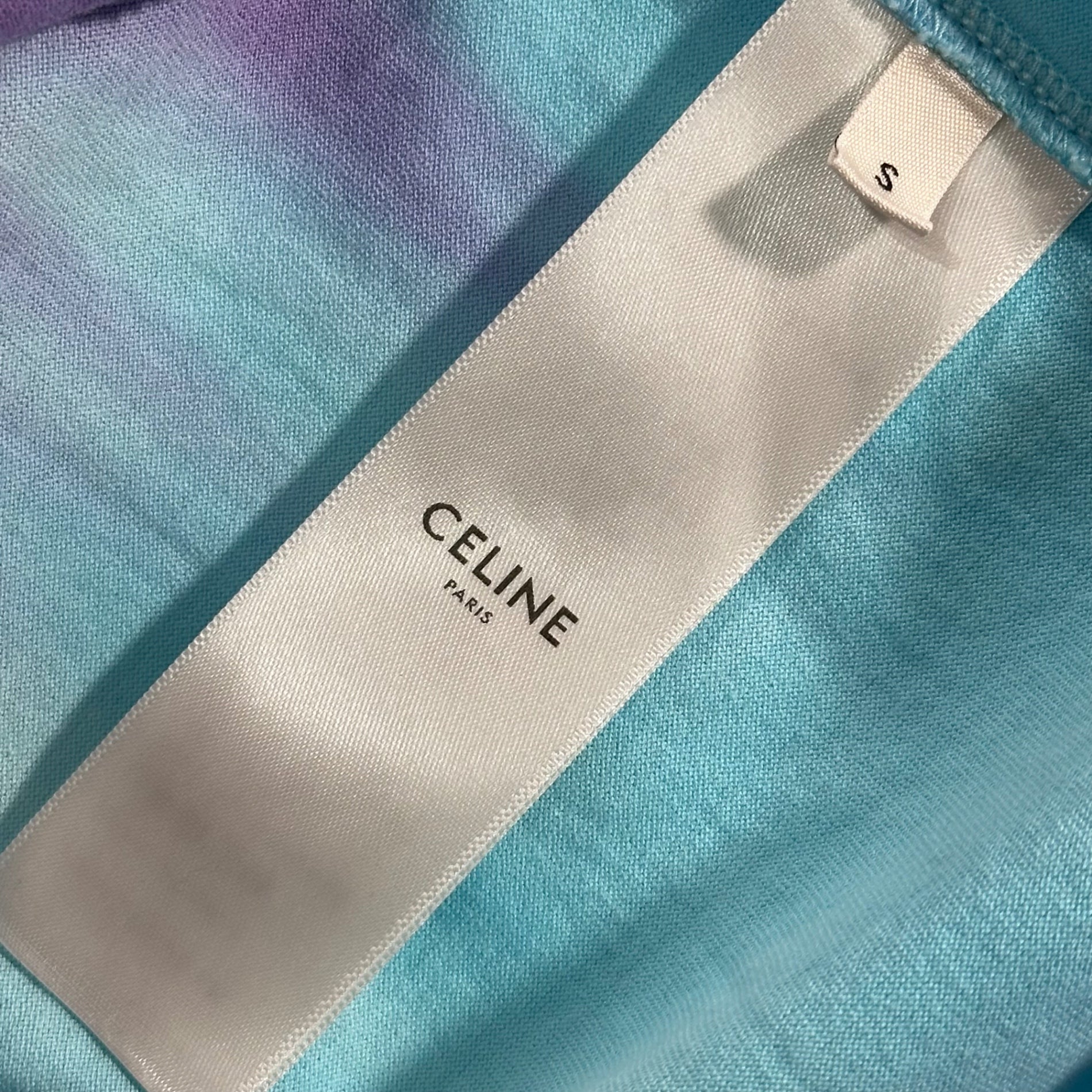 CELINE(セリーヌ) 21SS Studs Logo Print Tie-Dye Loose T-Shirt スタッズ ロゴ プリント タイダイ ルーズ Tシャツ 2X687956M S ピンク×パープル×ブルー エディスリマン Hedi Slimane TEEN KNIGHT POEM
