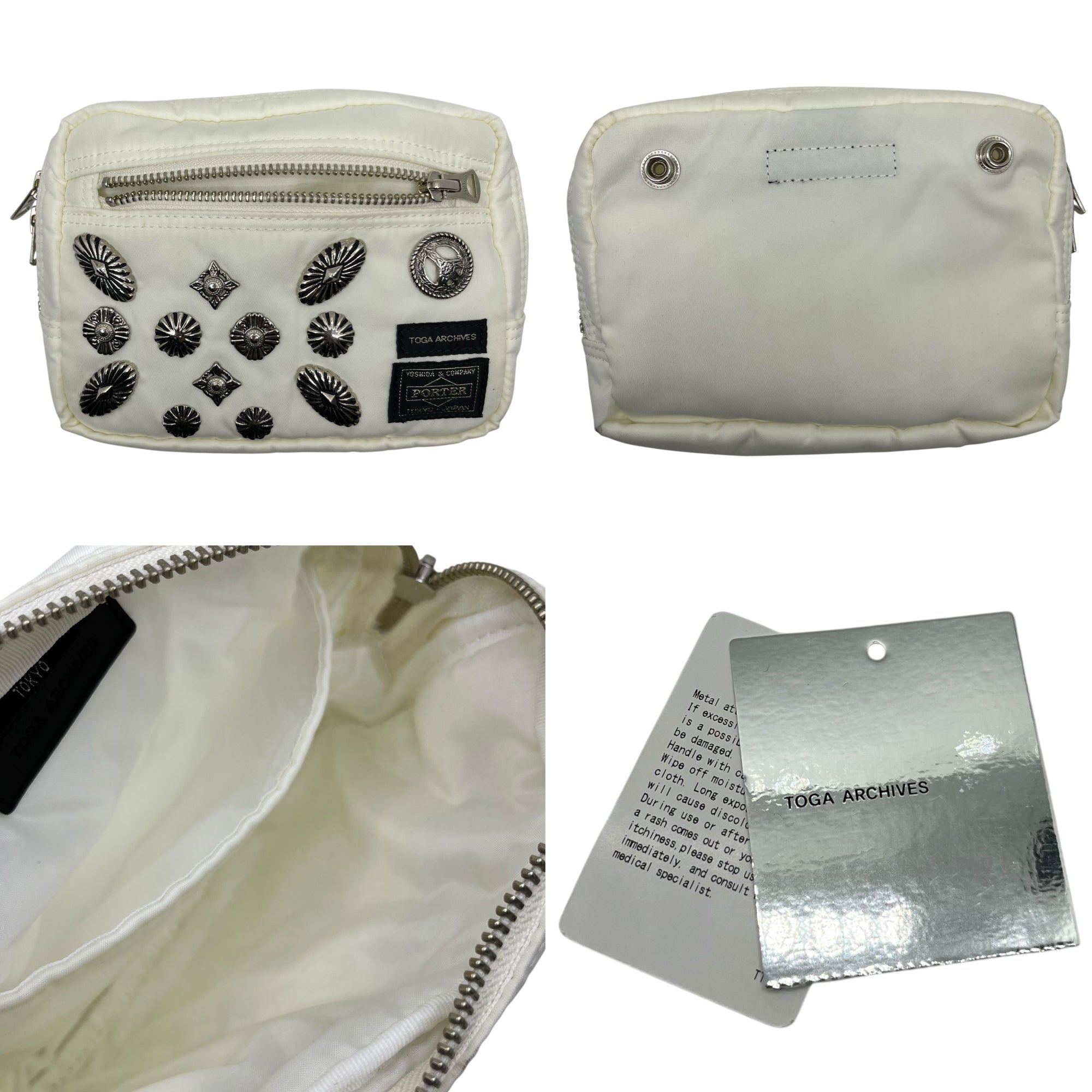 TOGA × PORTER(トーガ×ポーター) TANKER 3WAY string bag 巾着 ショルダー バッグ ストリング バッグ 390-92215 ホワイト ハンド