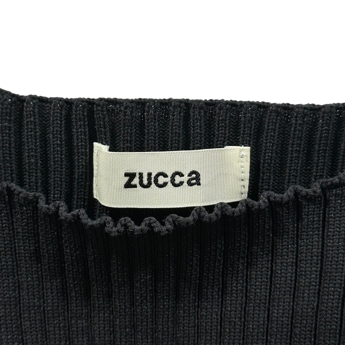 zucca(ズッカ) 2018AW Ribbed bell-sleeve sweater ベルスリーブ リブ ニット ZU83KN074 M ブラック