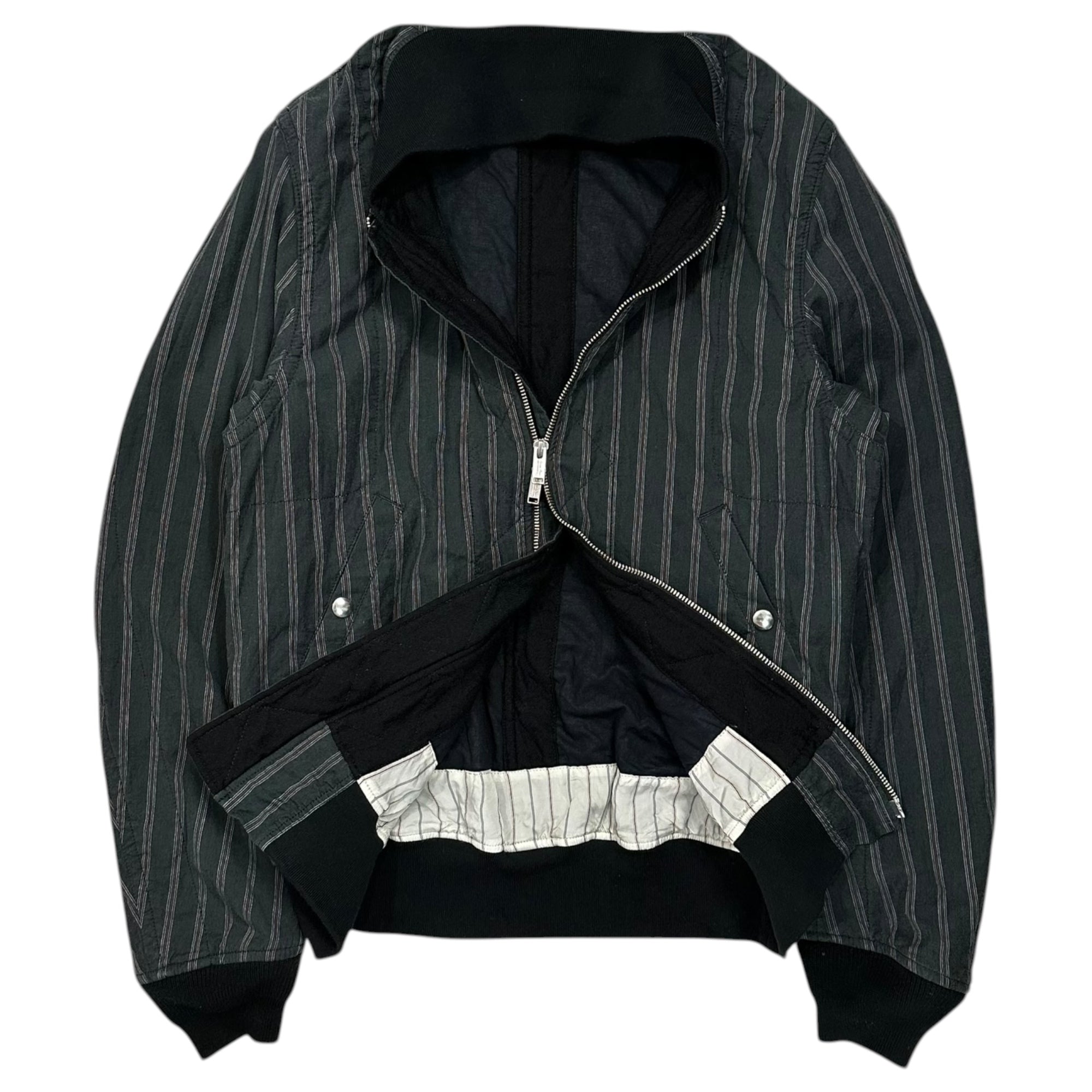 UNDERCOVER(アンダーカバー) 17SS R/CM Reverse felting MA-1 Jacket レーヨン コットン ミックス 裏縮絨 ボンバー ジャケット UCS4201-1 1(XS~S程度) ブラック(フェード感有) インサイドアウト着用可能