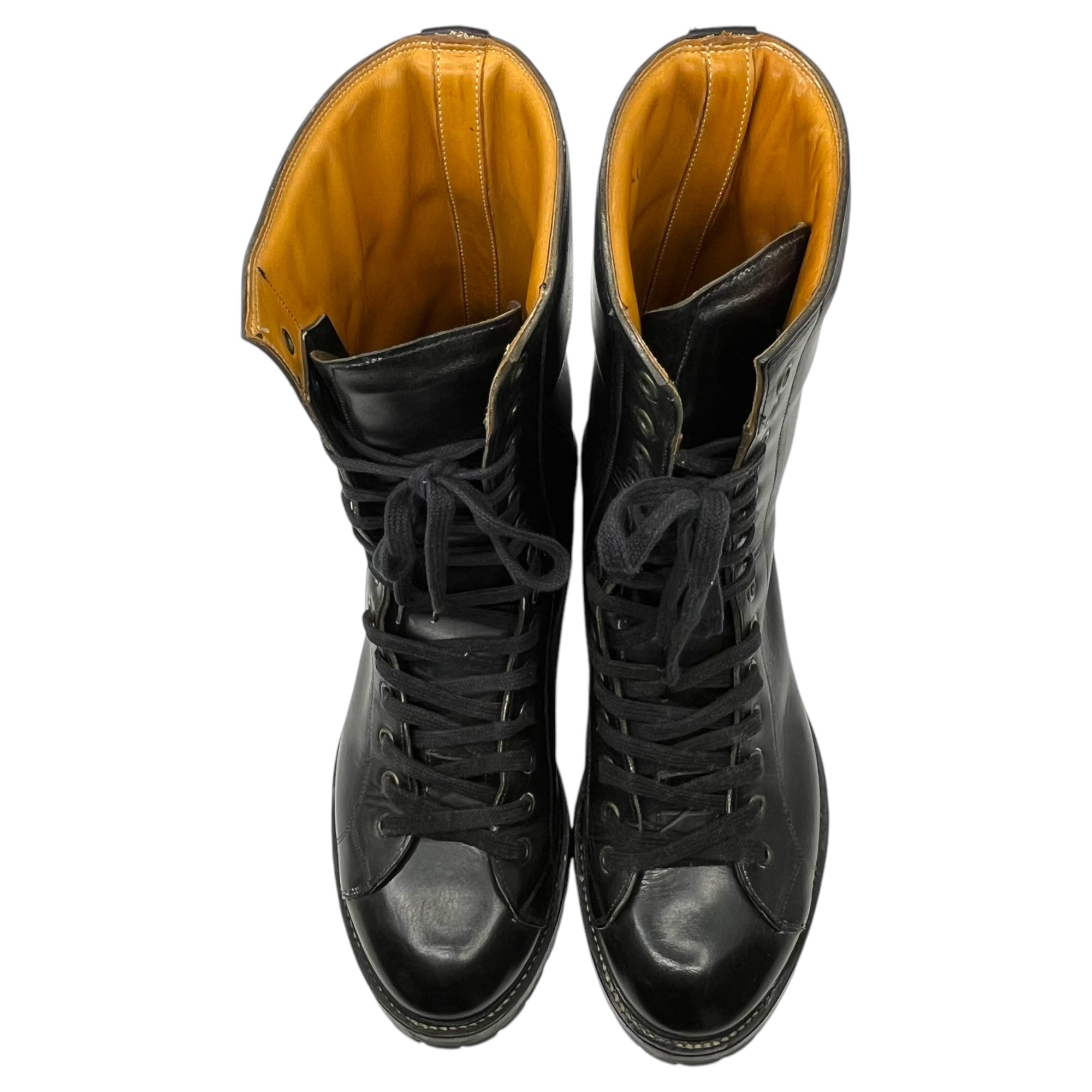 Marmolada × F.LLI Giacometti(マルモラーダ × フラテッリジャコメッティ) 14 hole lace-up plain toe boots 14ホール 編み上げプレーントゥブーツ FG243 41 ブラック