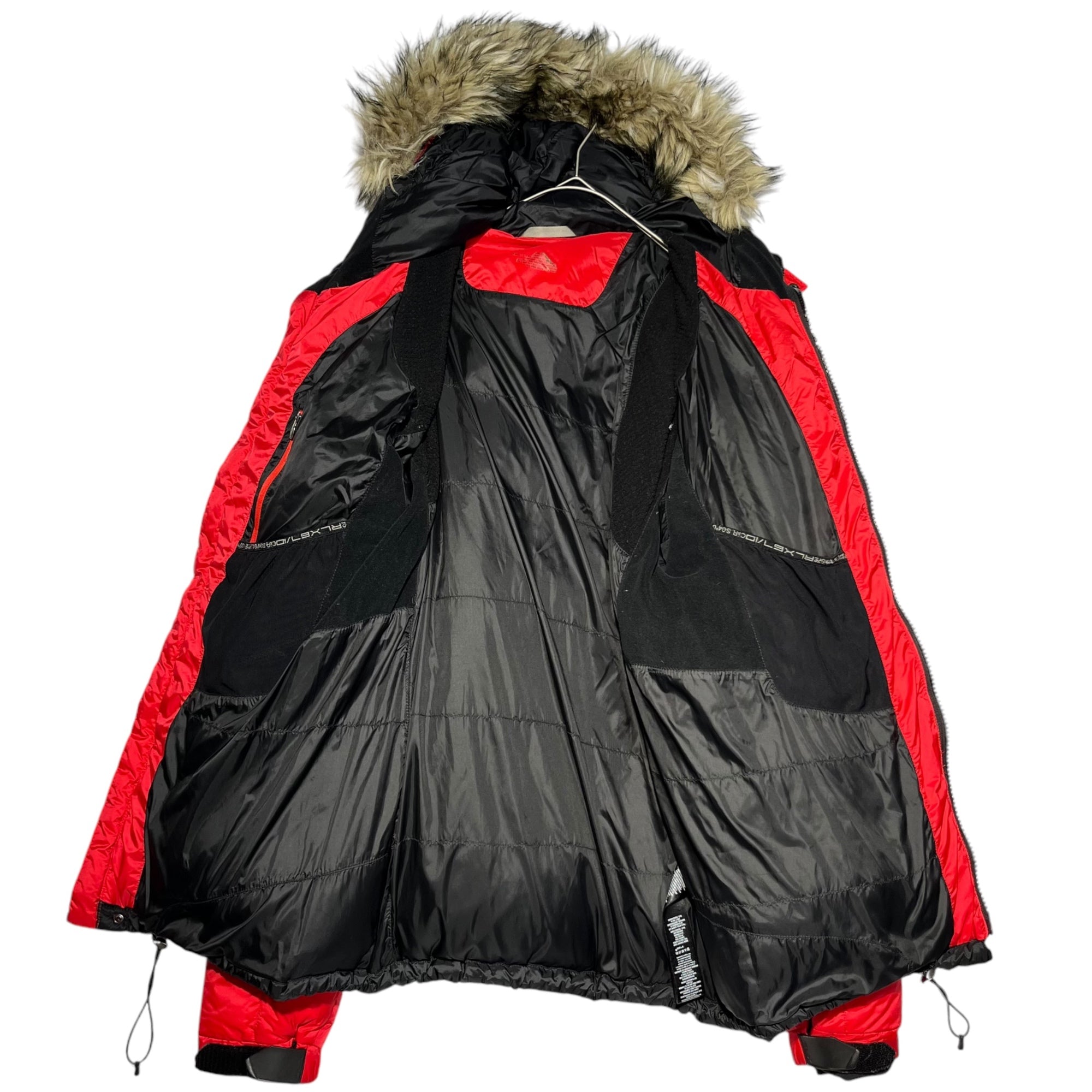 RLX RALPH LAUREN(アールエルエックスラルフローレン) 2012 RADIAL DOWN JACKET 大陸横断遠征記念限定 ファー ダウン ジャケット 表記無し(S~M程度) レッド×ブラック