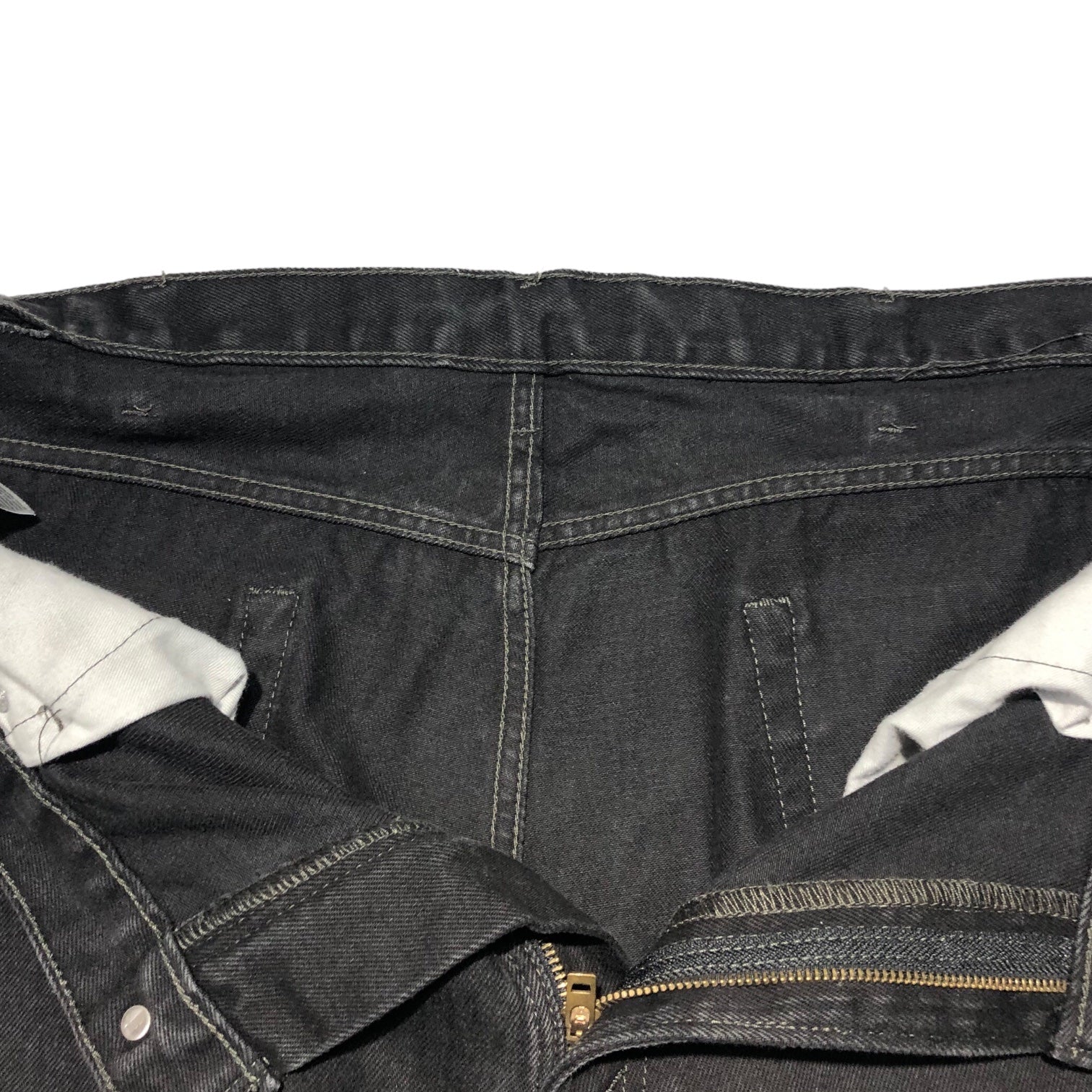 Levi's(リーバイス) 505 Black striped pants ブラック ストレート デニム パンツ 00505-0260 W40 L32 ブラック