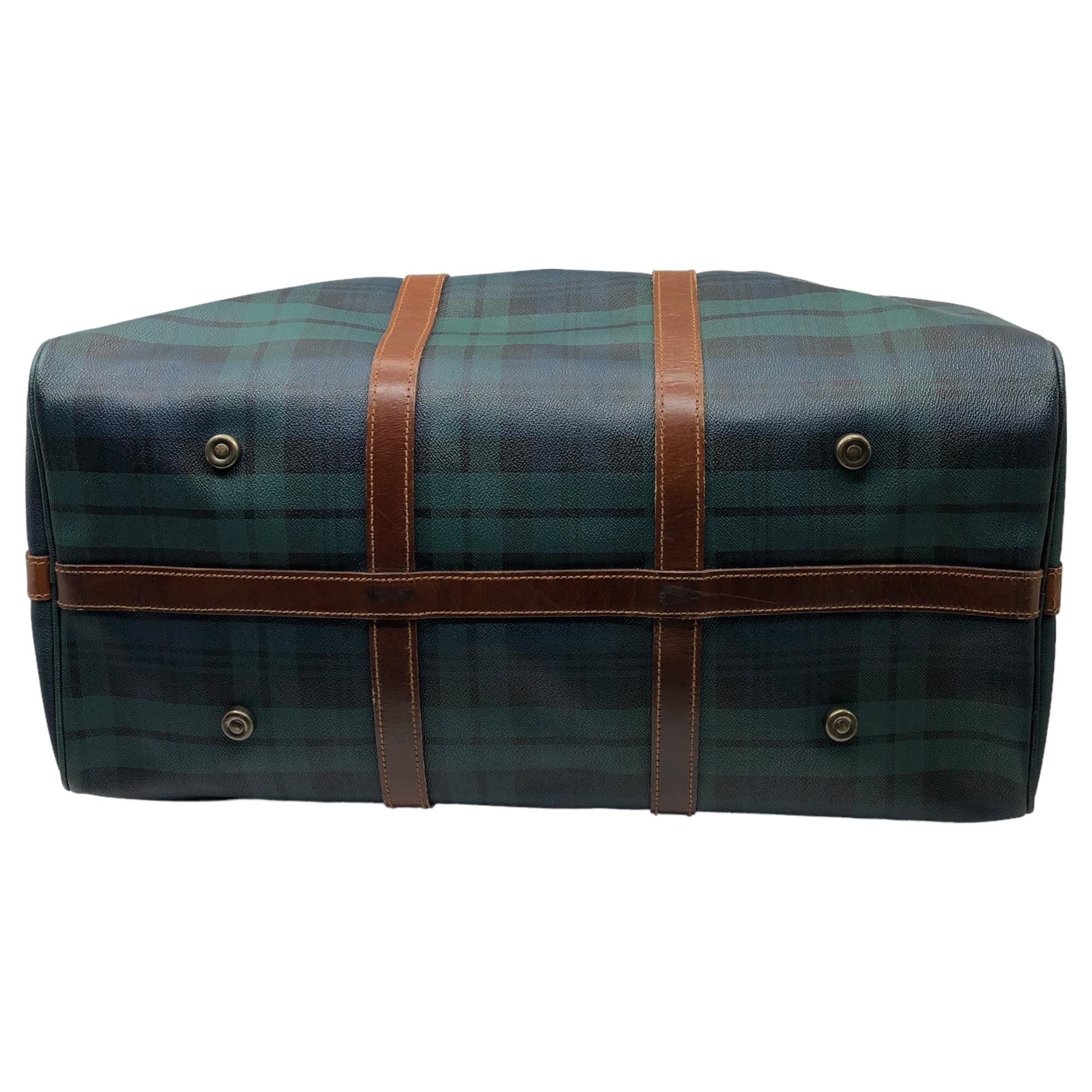 POLO RALPH LAUREN(ポロラルフローレン) 90'sチェック柄ボストンバッグ グルーン