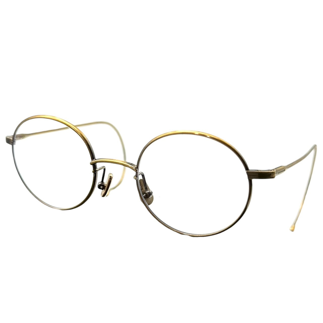 Native Sons(ネイティブサンズ) SEEGER 47 - ANTIQUE GOLD ゼーガー 縄手 ラウンド メガネ クリア レンズ アンティークゴールド 眼鏡 メタル フレーム 丸