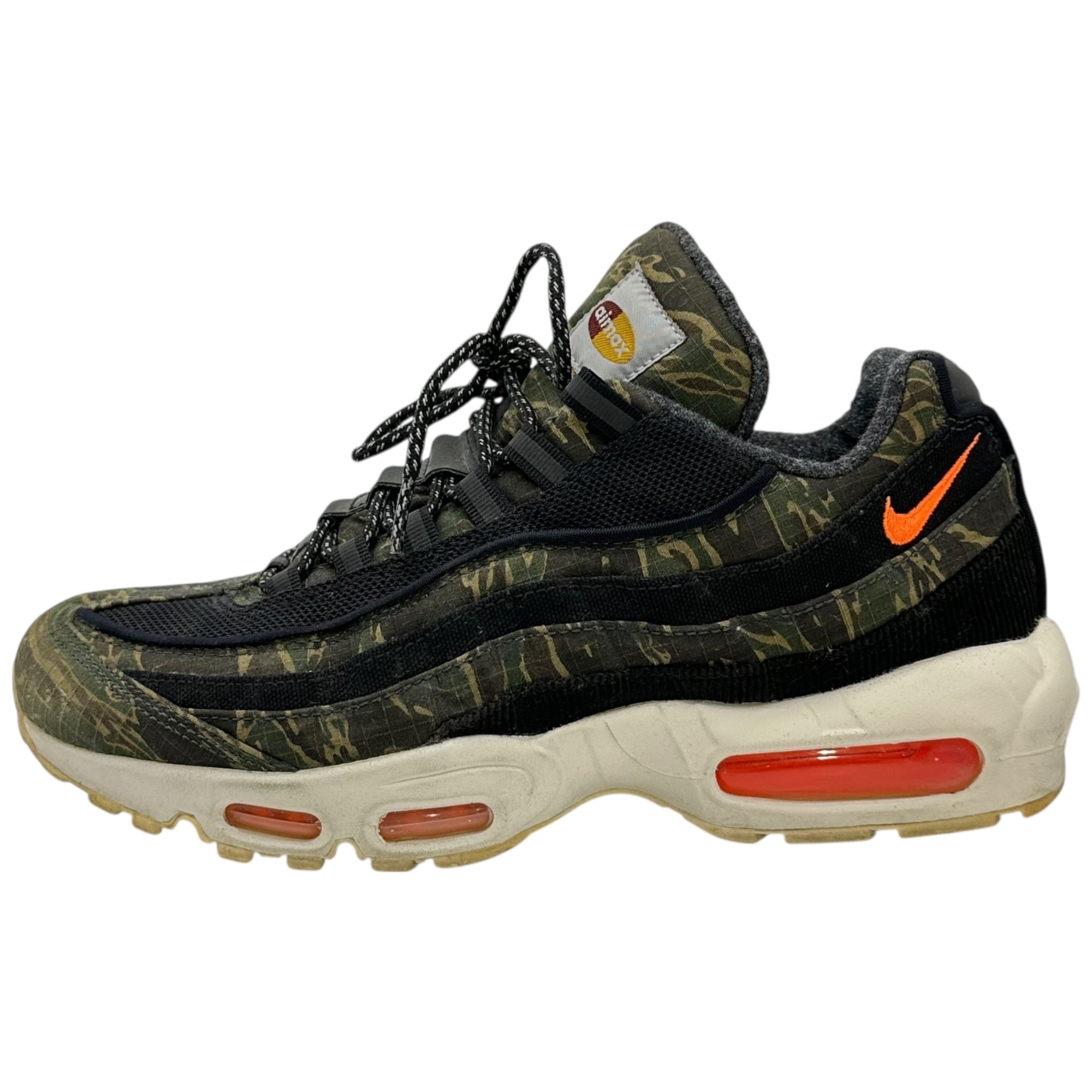 NIKE×Carhartt WIP(ナイキ×カーハートワークインプログレス) Air Max 95 "Black/Sail/Total Orange" エアマックス 95 AV3866-001 27cm ブラック×カーキ カモフラ コラボ