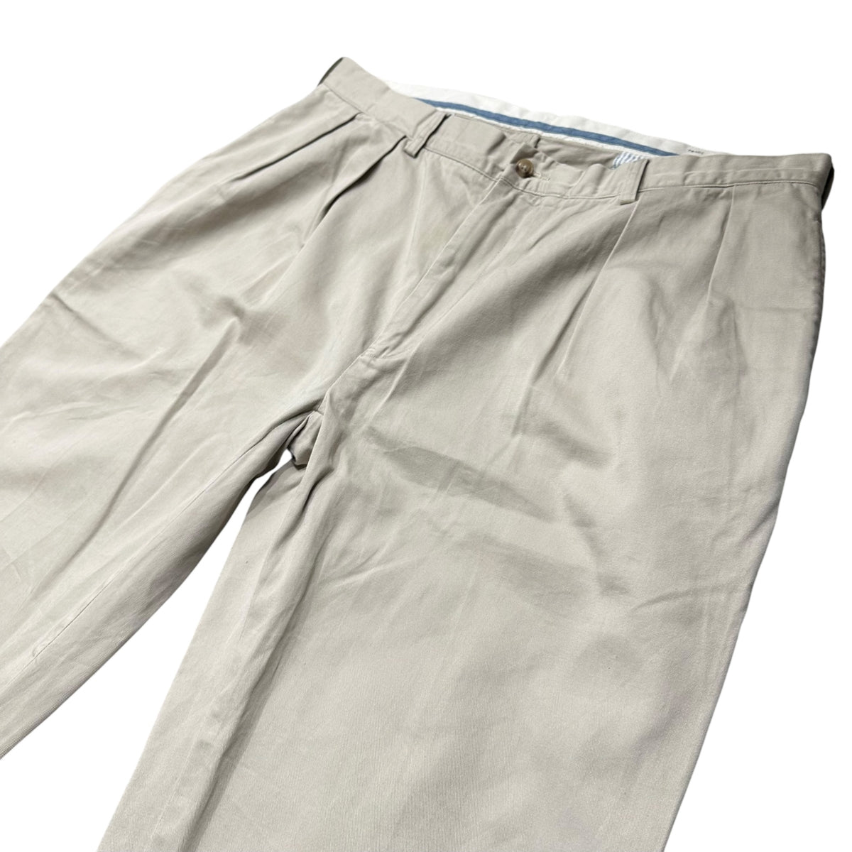 POLO RALPH LAUREN(ポロラルフローレン) W-pleated chino trousers 2タック チノ トラウザー W38 ベージュ パンツ ポロチノ