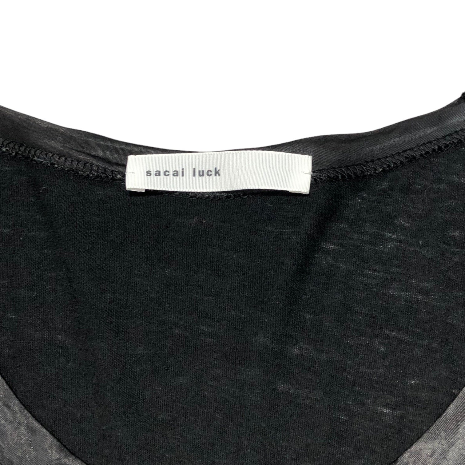 sacai luck(サカイラック) 12AW side lace up cut and sew サイドレースアップカットソー 12AWLU490 2(M) ブラック