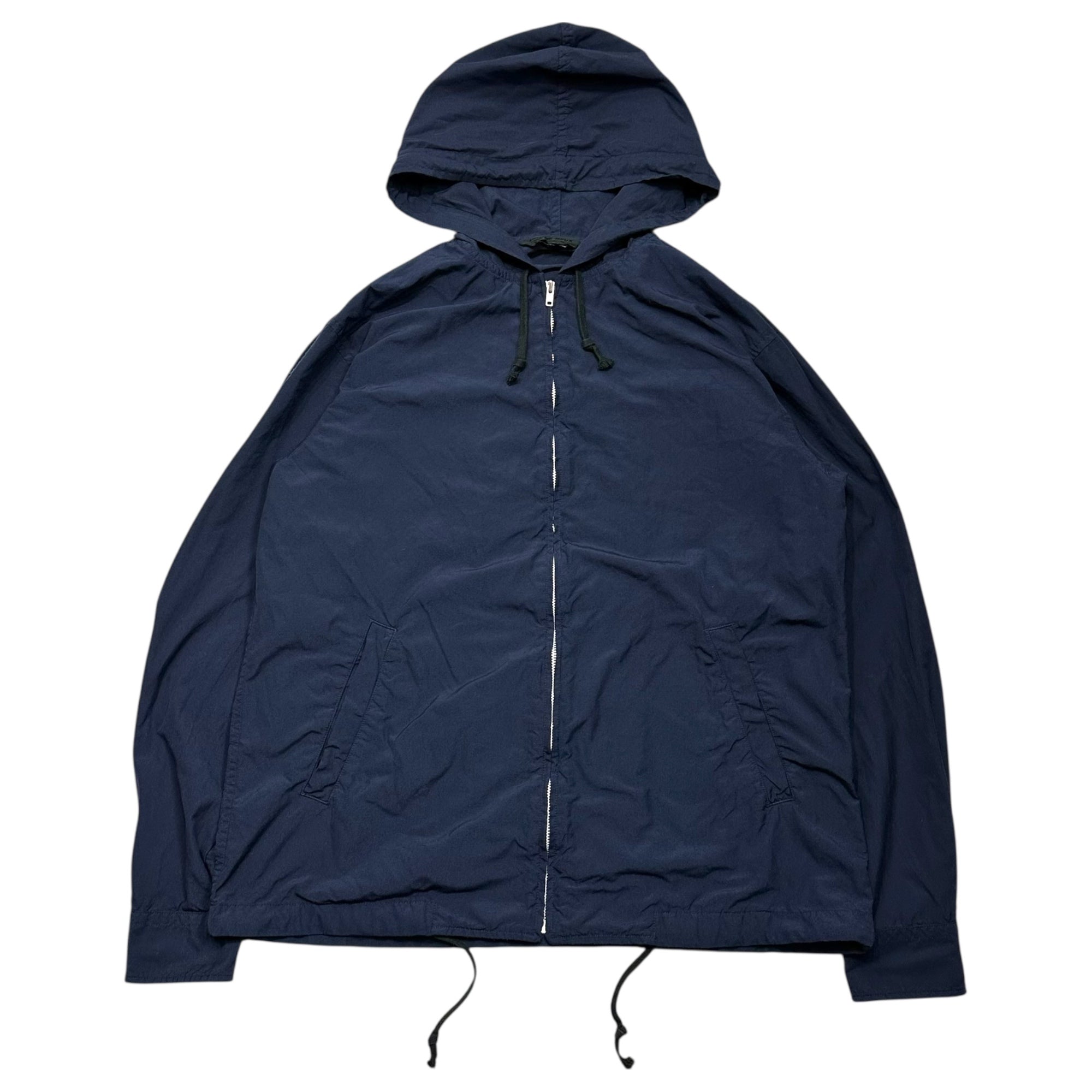 COMME des GARCONS HOMME DEUX(コムデギャルソンオムドゥ) 22SS Post-dyed Hooded Zip-Up Jacket 後染め フーデッド ジップアップ ジャケット DI-B030 M ネイビー AD2021