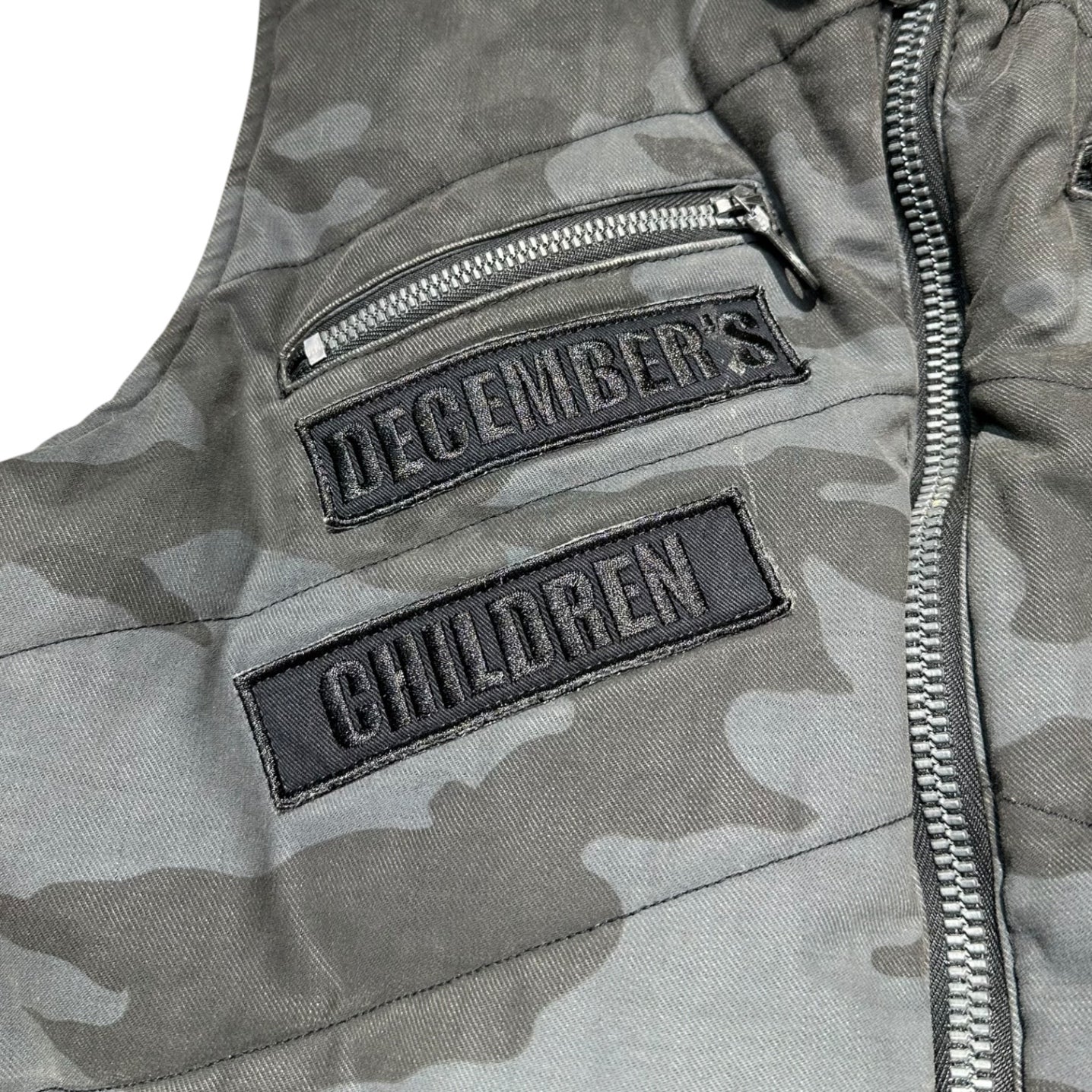 PLEDGE(プレッジ) Camouflage Padded Zip Gimmick Vest カモフラ パテッド ジップ ギミック ベスト 48 グレー