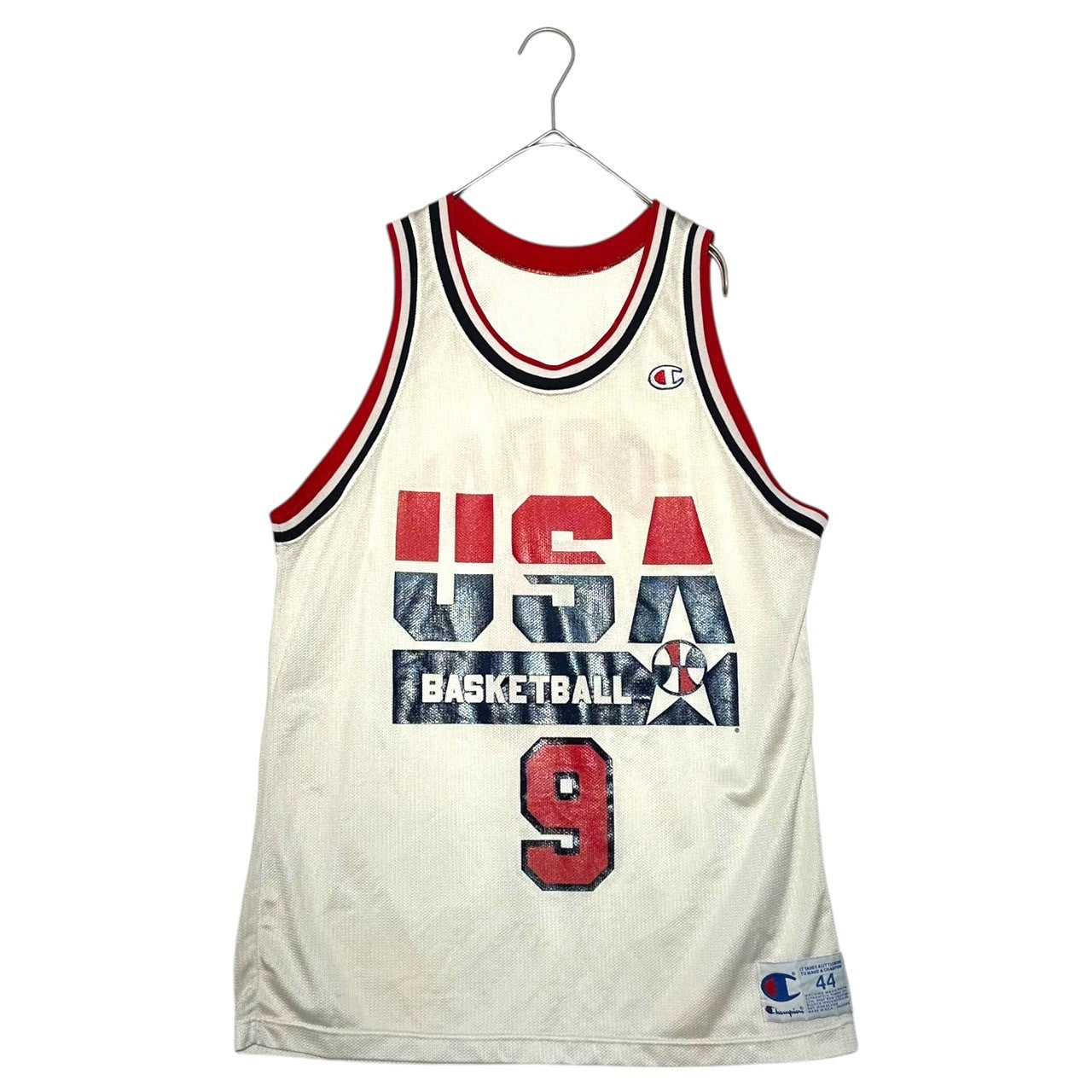 Champion(チャンピオン) 1992 USA NBA Dream Team Game Shirt ドリーム チーム ゲーム シャツ 44 ホワイト JORDAN ジョーダン ゼッケン 90's 90年代 ヴィンテージ