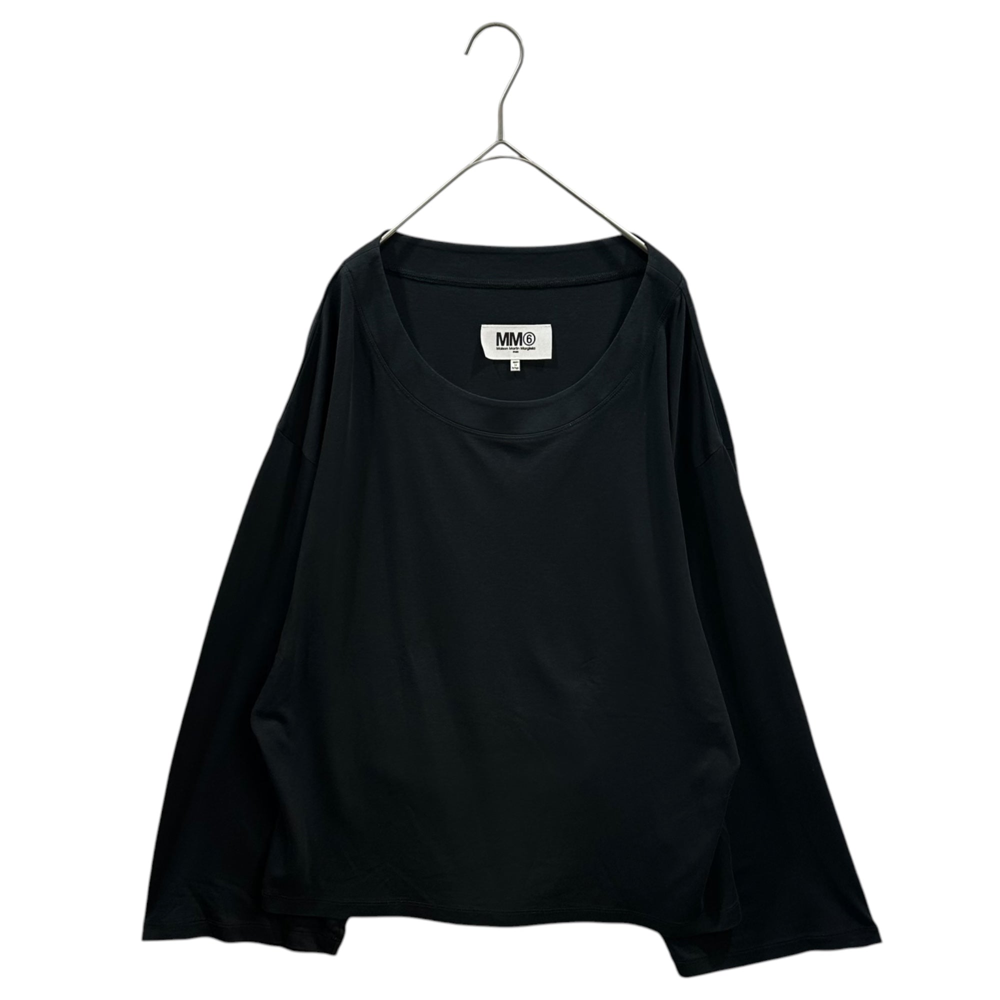 MM6 Maison Margiela(エムエムシックス) 2015's Wide-Sleeve Basic T-Shirt ワイドスリーブ ベーシック カットソー 52GC000122329 M ブラック スタッフインターナショナル 男性着用可能