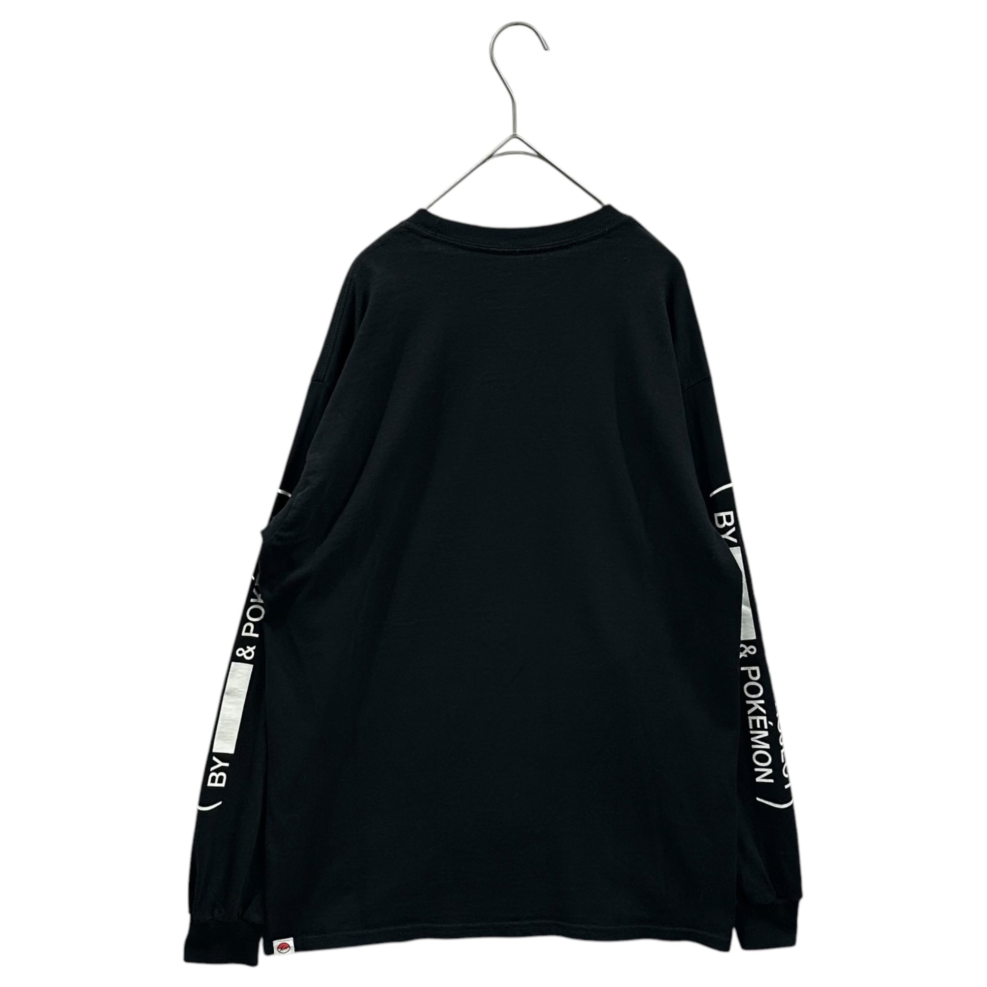 FRAGMENT DESIGN THUNDERBOLT PROJECT 2018FW Thunderbolt Project by Fragment and Pokémon Logo Long Sleeve T-Shirt サンダーボルト プロジェクト バイ フラグメント アンド ポケモン ロゴ ロング スリーブ Tシャツ 18-002-02 2(M程度) ブラック×ホワイト