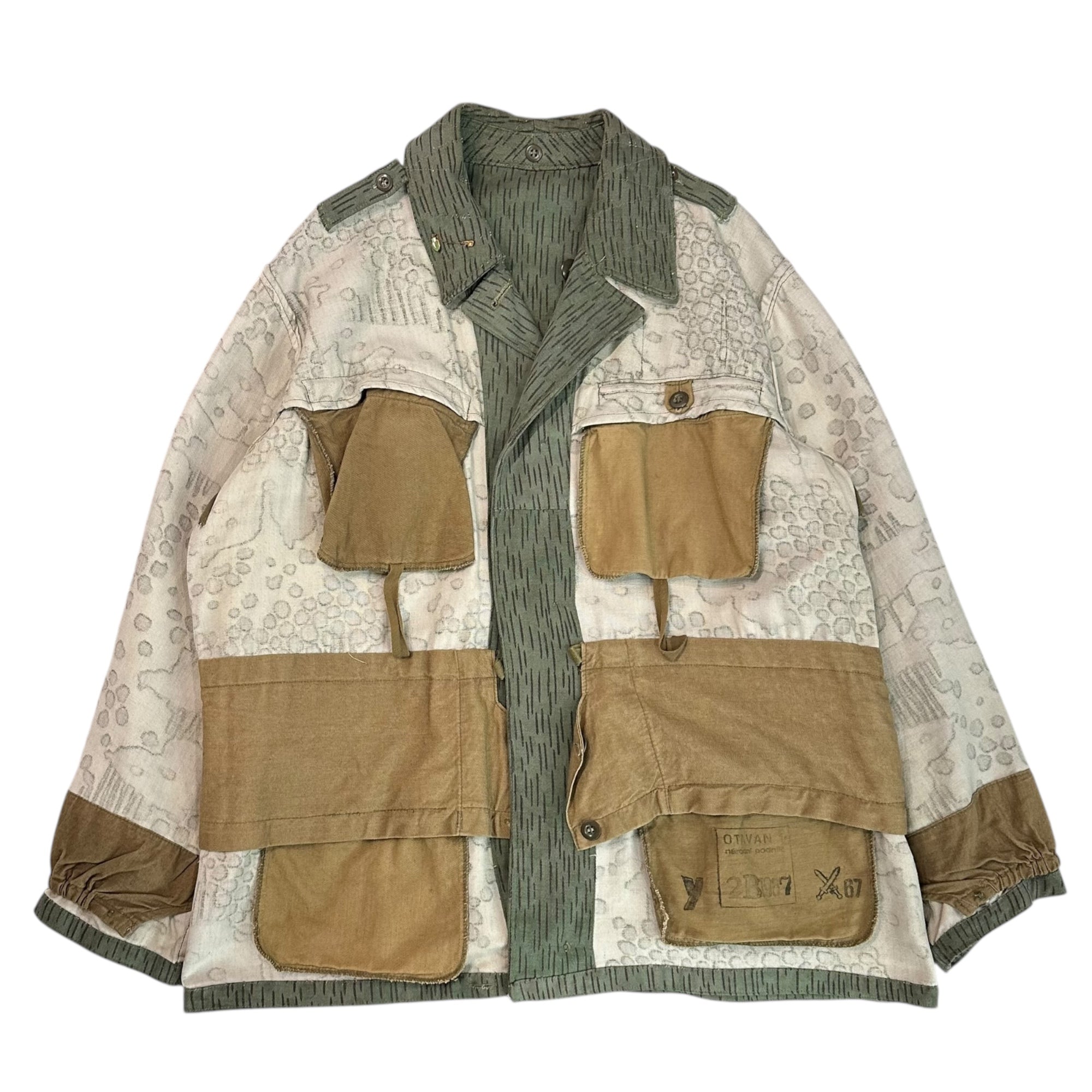 Czechoslovak Military(チェコスロバキア軍) 60's InsandOut Remake Rain Drop Camo Field Jacket インサイドアウト リメイク レインドロップカモ フィールド ジャケット グリーン 1967年 60年代 ヴィンテージ