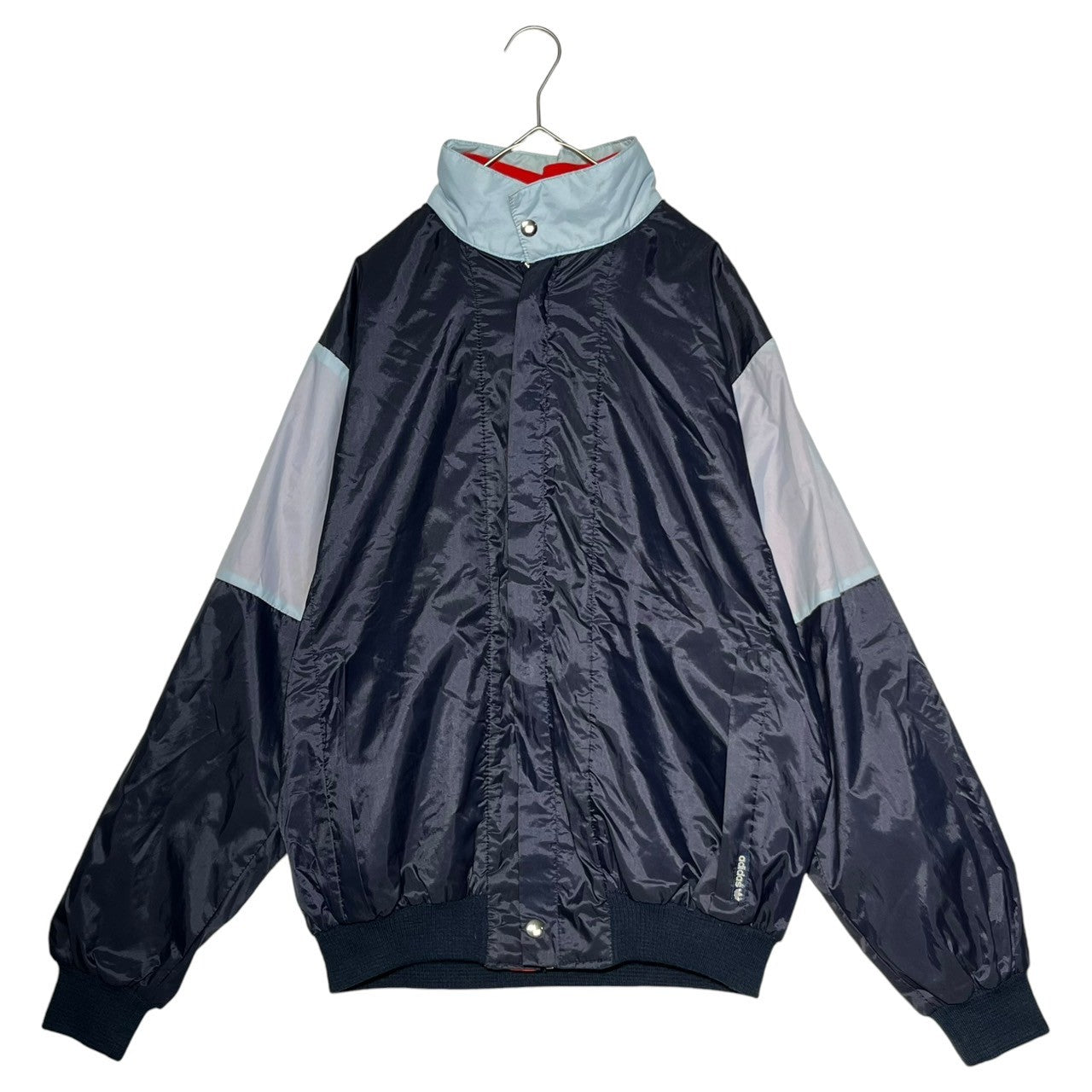 adidas(アディダス) 70's vintage nylon jacket ヴィンテージ ナイロン ジャケット 168(M程度) ネイビー×スカイブルー