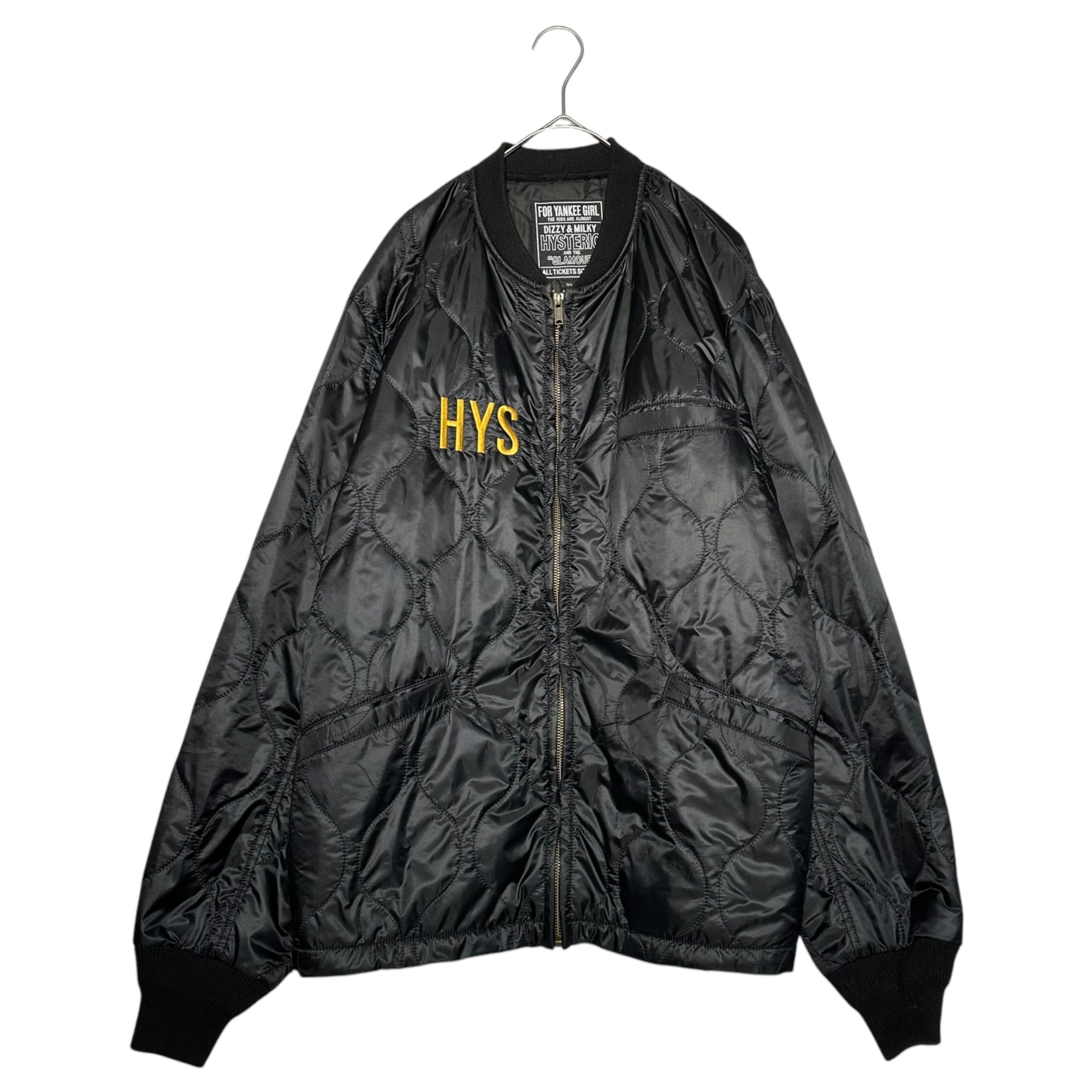 HYSTERIC GLAMOUR(ヒステリックグラマー) KING &QUEEN embroidered quilted blouson 刺繍 キルティング ブルゾン 02223AB05 XL ブラック