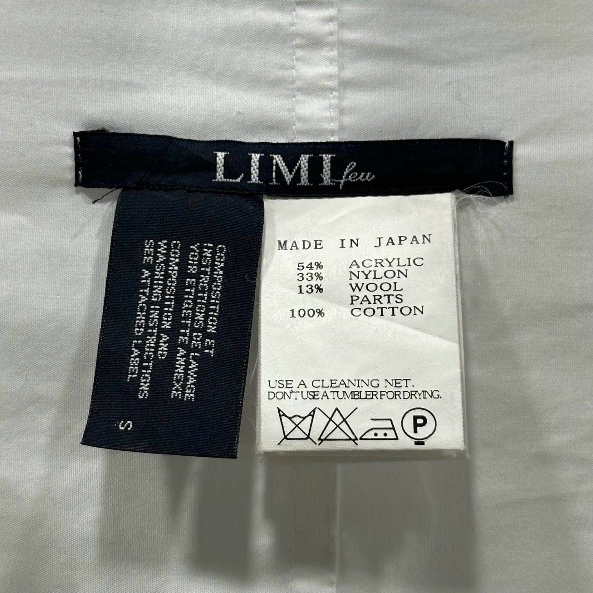 LIMI feu(リミフゥ) Shirt-Docked Knit Snood シャツ ドッキング ニット スヌード S ホワイト×ブラック