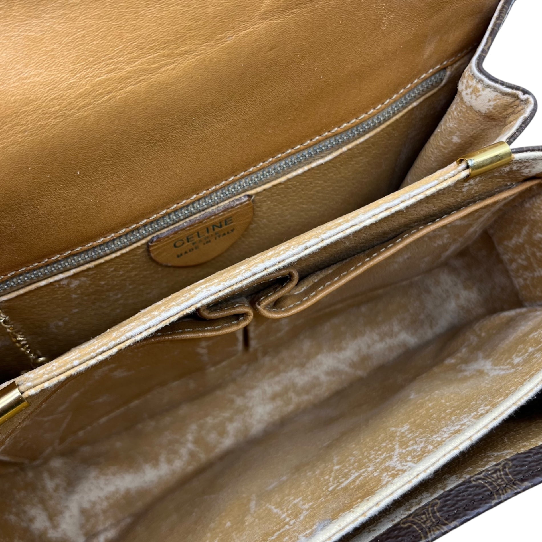 CELINE(セリーヌ) Macadam pattern shoulder bag マカダム柄 ショルダー バッグ F/01 ブラウン ヴィンテージ OLD