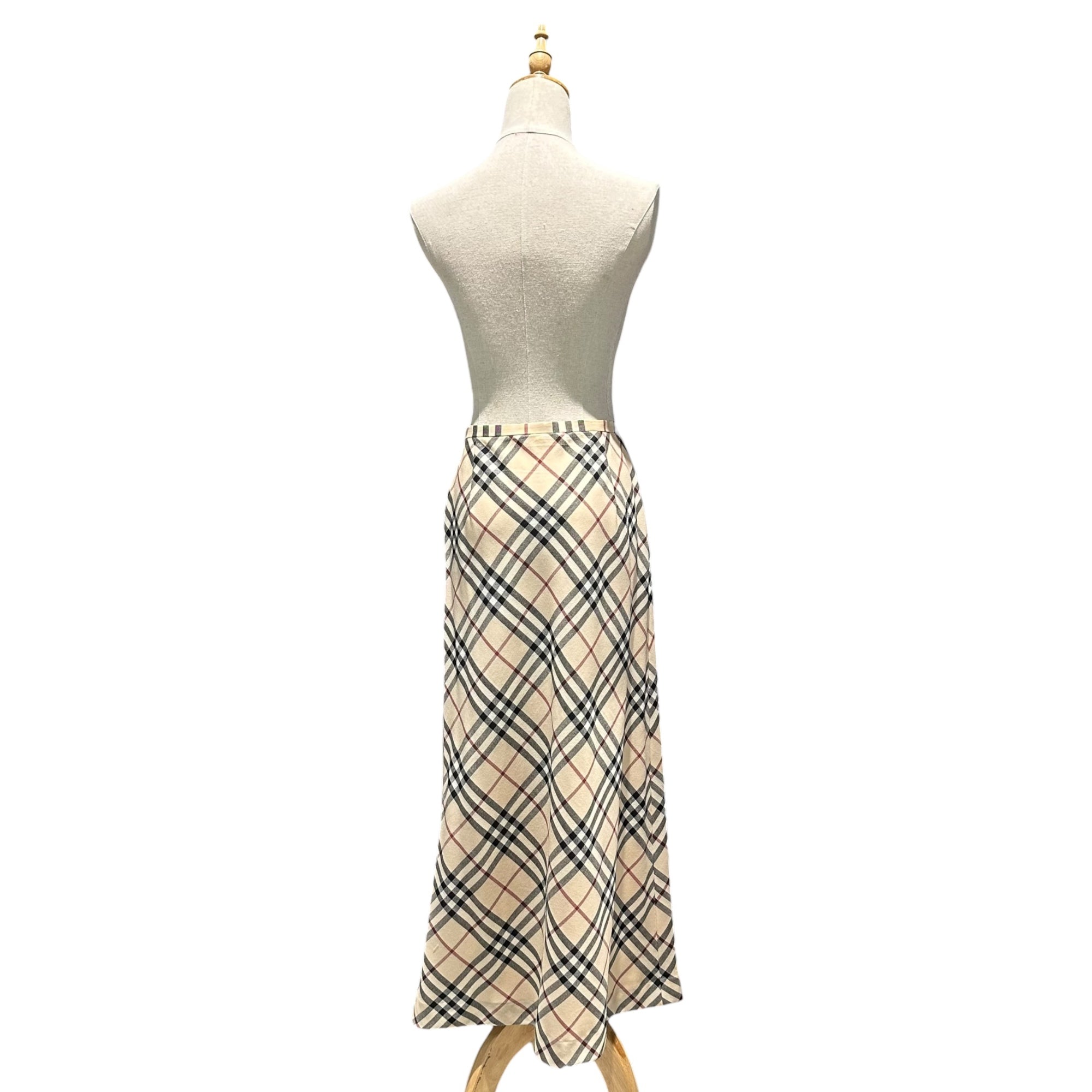BURBERRY LONDON(バーバリーロンドン) Nova Check Long Skirt ノバチェック ロング スカート FXA47-014 38 ベージュ