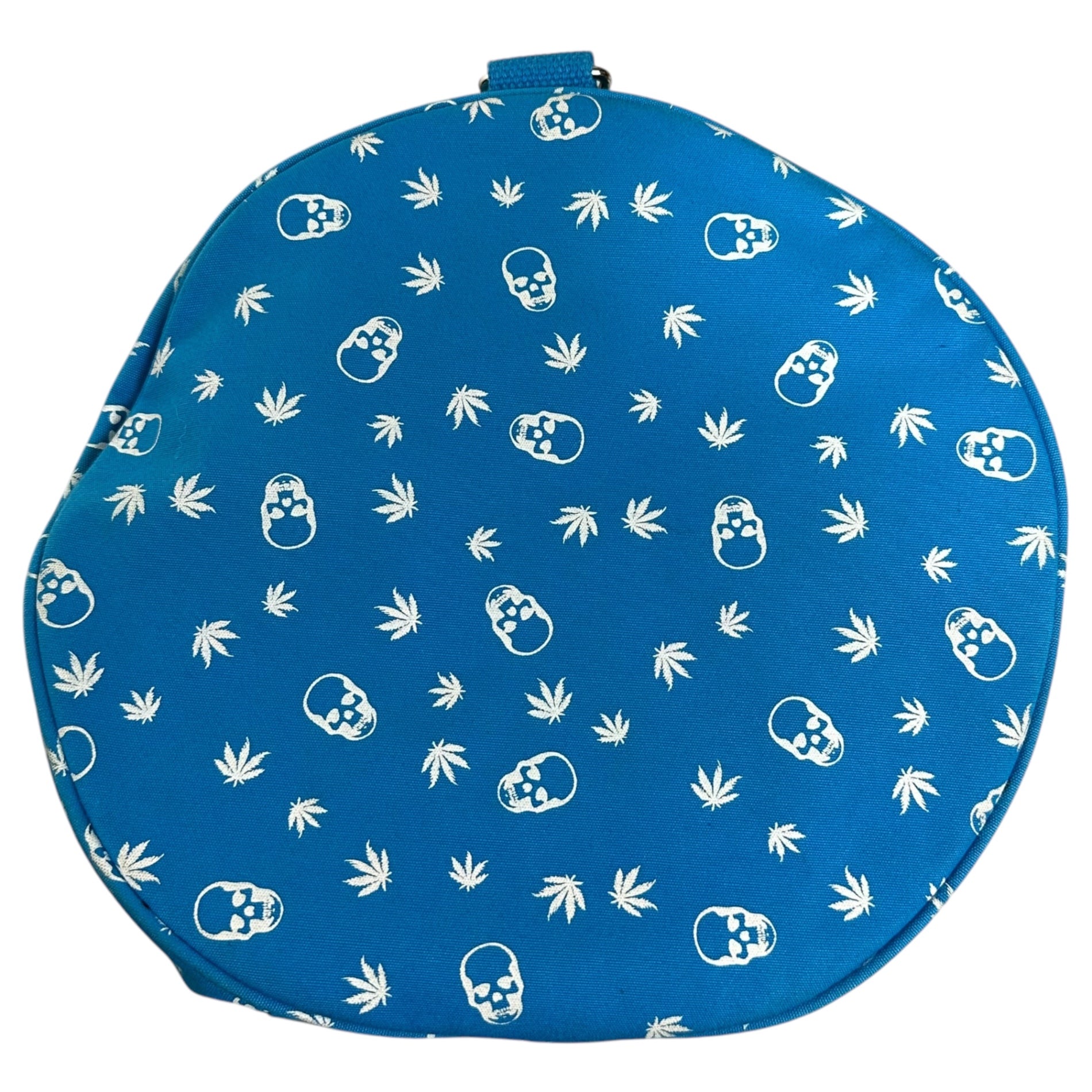 LUCIEN PELLAT-FINET(ルシアンペラフィネ) Skull all over pattern drum bag ドクロ 総柄 ドラム バッグ ブルー ボストン ショルダー