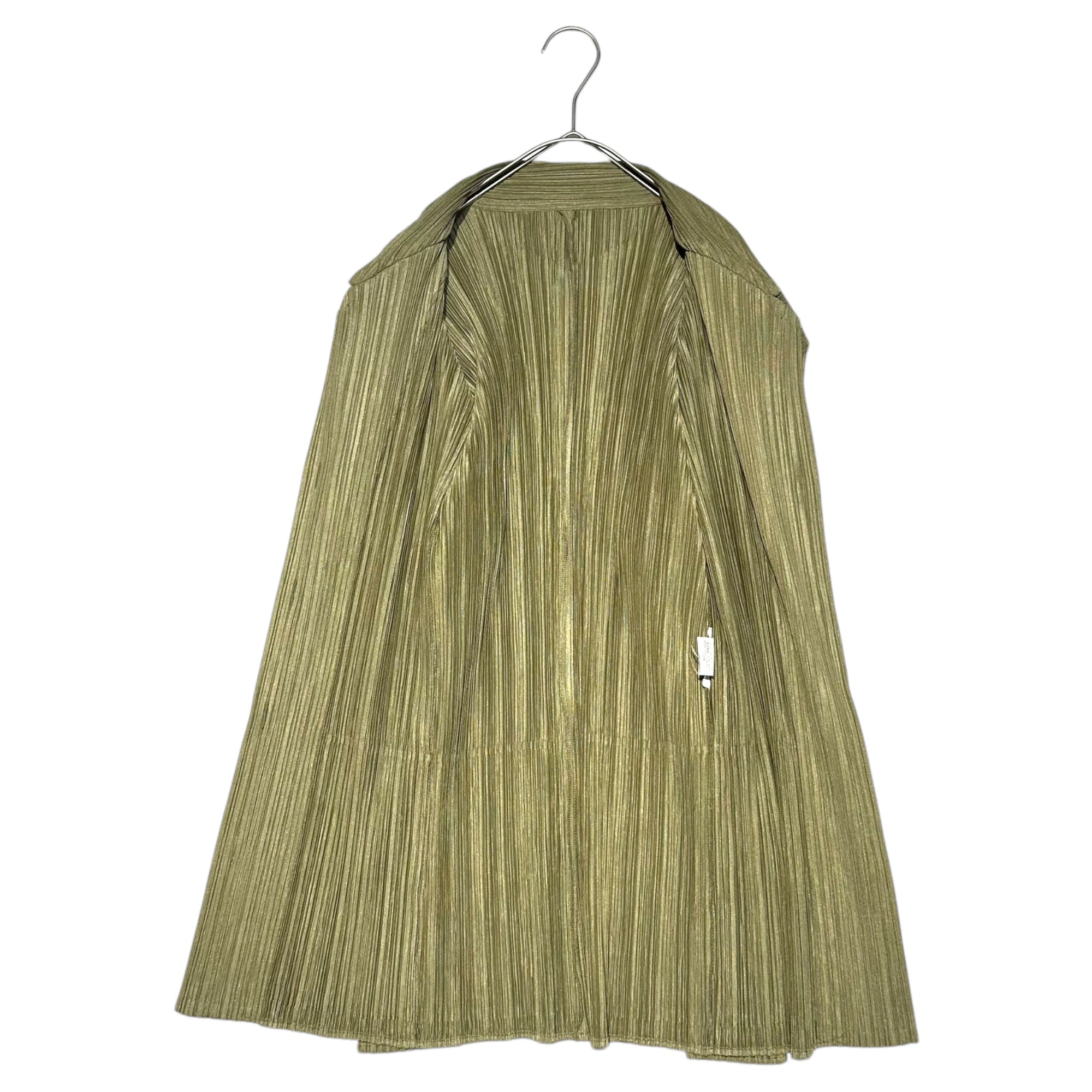 PLEATS PLEASE(プリーツプリーズ) Pleated shirt jacket skirt setup プリーツ シャツ ジャケット スカート セットアップ PP83-JO120 JK:3 PT:1 カーキ 上下
