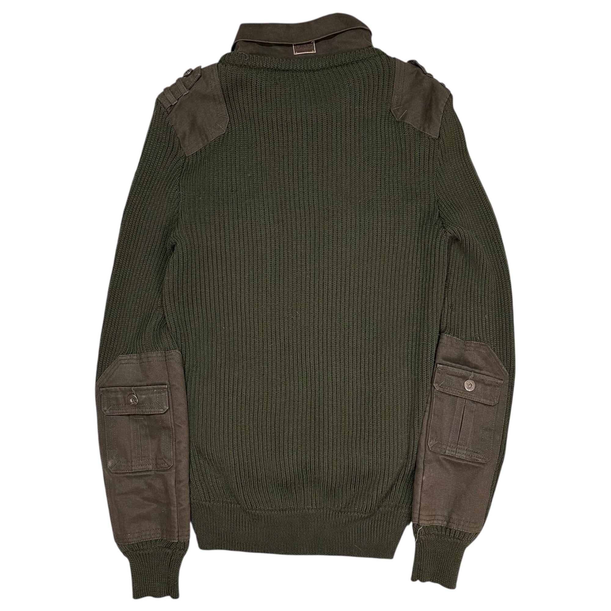 D&G(ディー&ジードルガバドルチェ&ガッバーナ) Military Pocket Pullover Wool Knit ミリタリー ポケット プルオーバー ウール ニット RK0366/SK611 M ブラウン