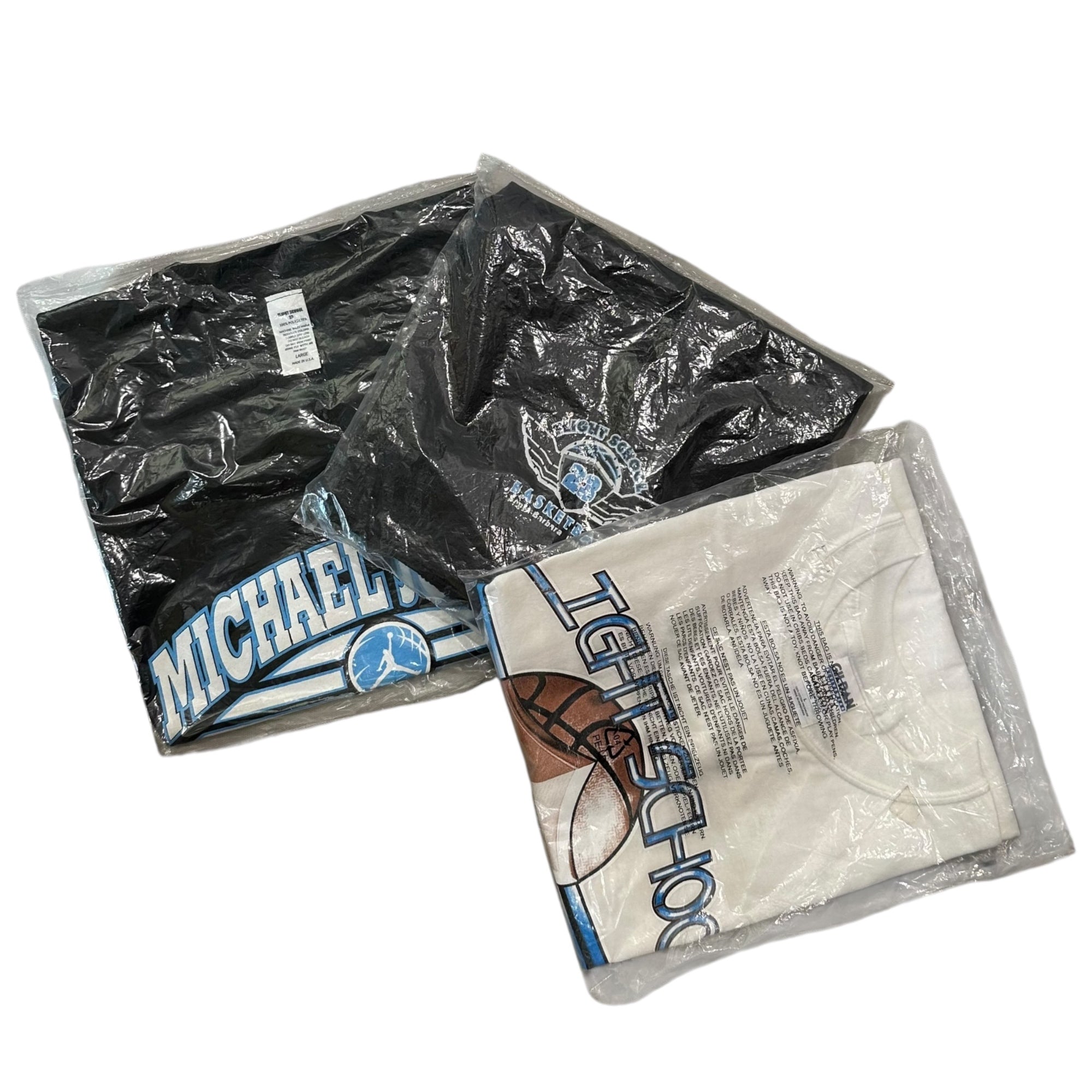 FLIGHT SCHOOL(フライトスクール) 2002 ”MICHAEL JORDAN”Not for sale T-shirt ×2 basketball pants ×1 マイケル ジョーダン 非売品 Tシャツ ×2 バスケットボール パンツ ×1 計3点 ブラック×ホワイト