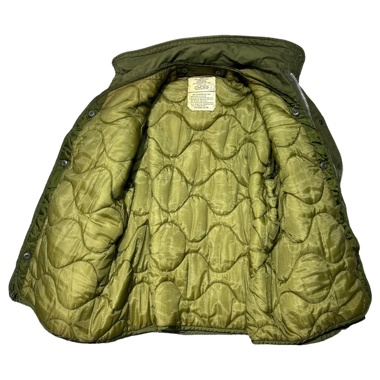 US ARMY(アメリカ軍) 60's M-65 2nd FIELD JACKET ミリタリー フィールド ジャケット 8405-782-2938 SHORT MEDIUM カーキ 別年代ライナー付 CONMAR