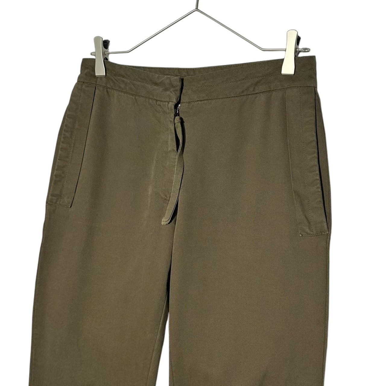 Maison Martin Margiela(メゾン マルタンマルジェラ) 04AW ⑥ Archive cut-off zip-up denim アーカイブ カットオフ ジップ ストレート デニム パンツ 32 P186 40(L程度) カーキ 00's 6 STANDARD LEG 初期 本人期 ここのえ MM6