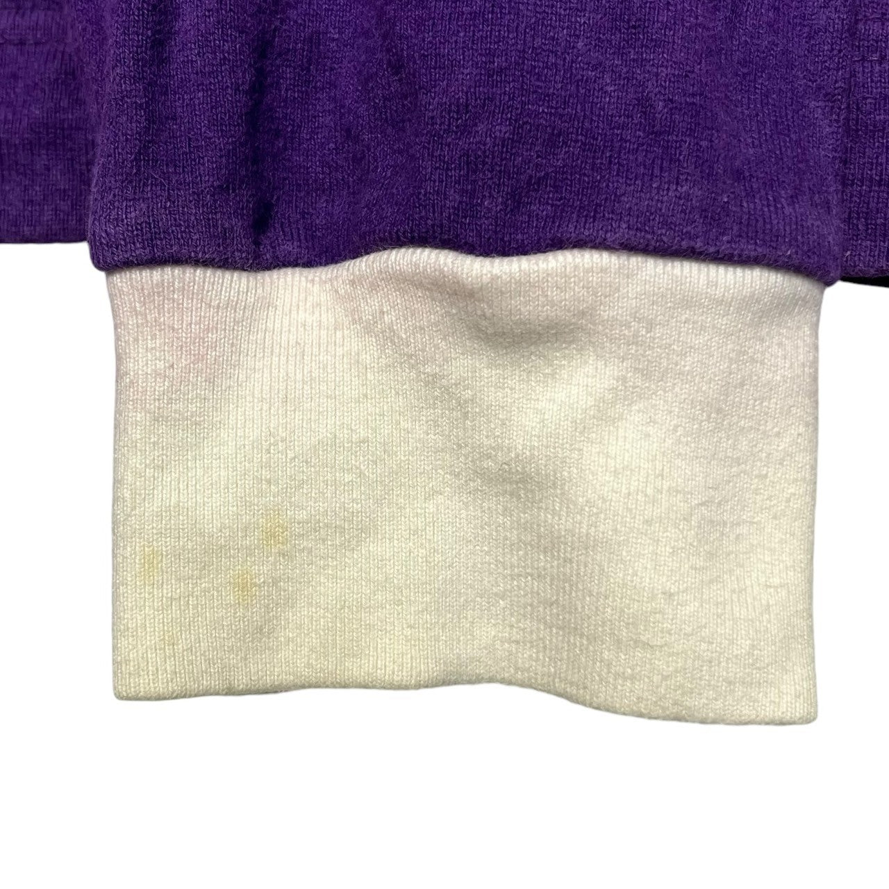 BAPE BY A BATHING APE(ベイプ バイ ア ベイシングエイプ) 00's One point logo border long sleeve rugby shirt ワンポイント ロゴ ボーダー 長袖 ラグビーシャツ ラガーシャツ 猿 XL パープル