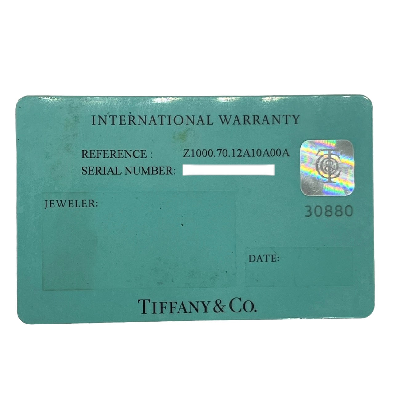 TIFFANY & CO.(ティファニー) アトラス ジェント/アナログ腕時計/自動巻き Z1000.70.12A.10A00A 文字盤:ブラック 箱/ギャランティー/領収書付き