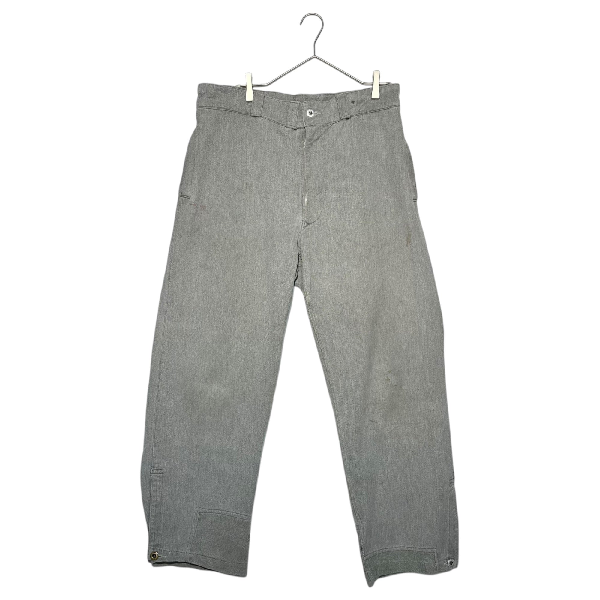 Swiss Army(スイス軍) 50's Army Denim Pants ヴィンテージ デニム ユーティリティ パンツ 72(XL程度) グレー 50年代 ミリタリー ワーク