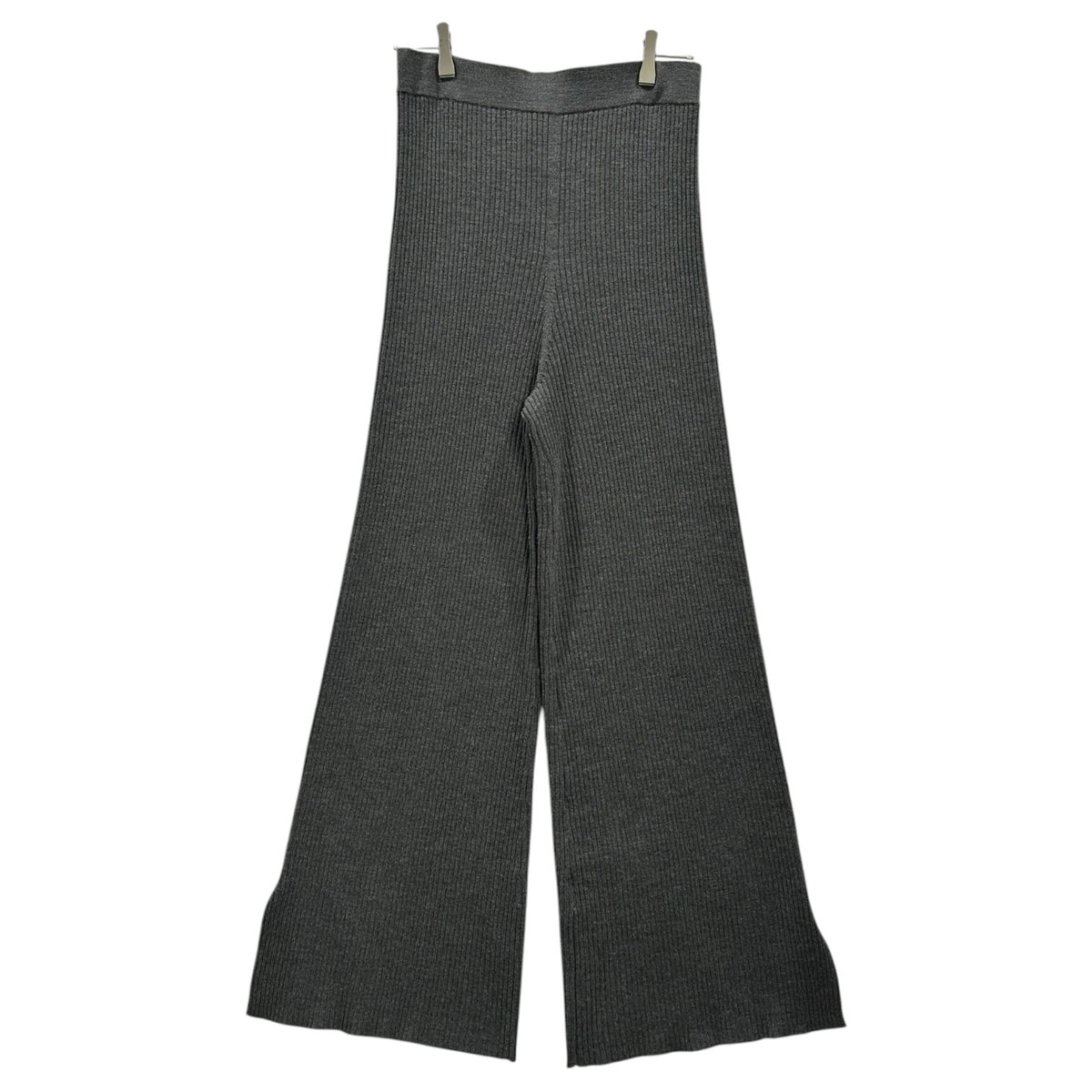 KALLMEYER(カルメイヤー) RIB KNIT PT リブ ニット パンツ S グレー スリット