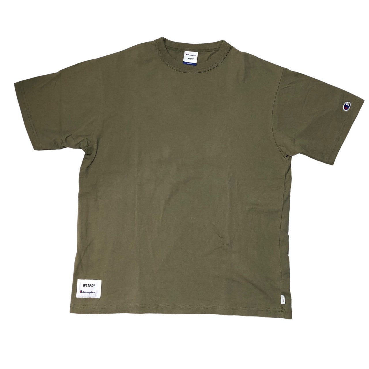 WTAPS×Champion(ダブルタップス×チャンピオン) 20SS BLANK SS 05 USA/TEE.COTTON コラボ 半袖 Tシャツ ロゴ C8-T342 201ATDT-CSM06 M カーキ